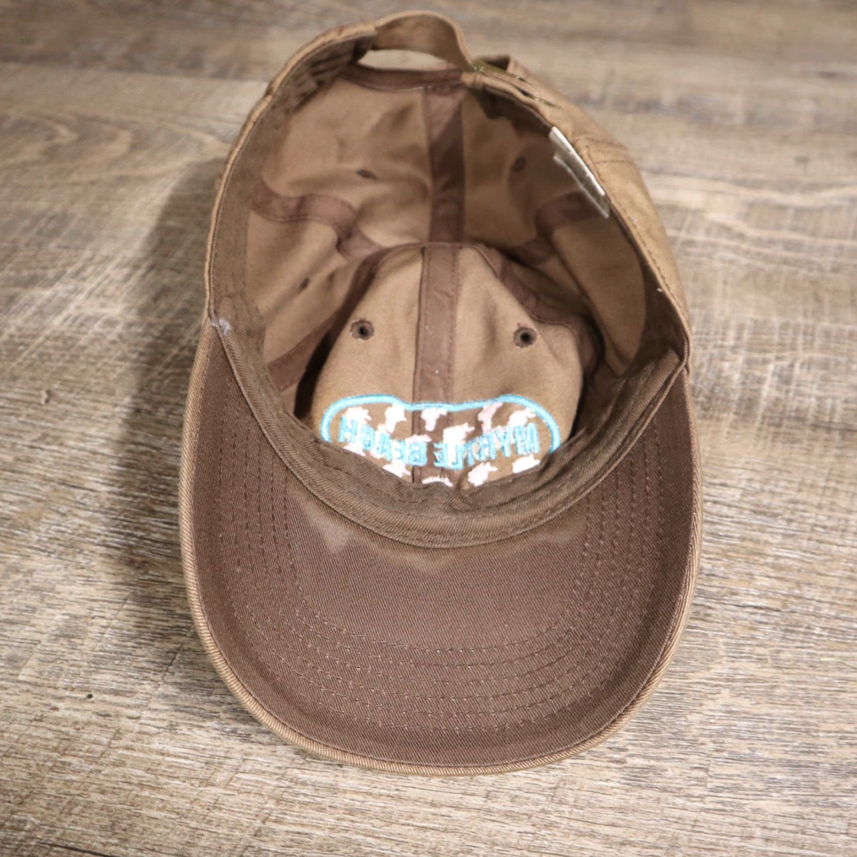 Vintage Myrtle Beach Baseball Cap Hat Tan Adjustable Adult - Myrtle Beach Cap, Hat, Tan, Adjustable, Adults, Baseball Cap, Ocean, Nautical, South Carolina Size ONE SIZE - 5 Thumbnail