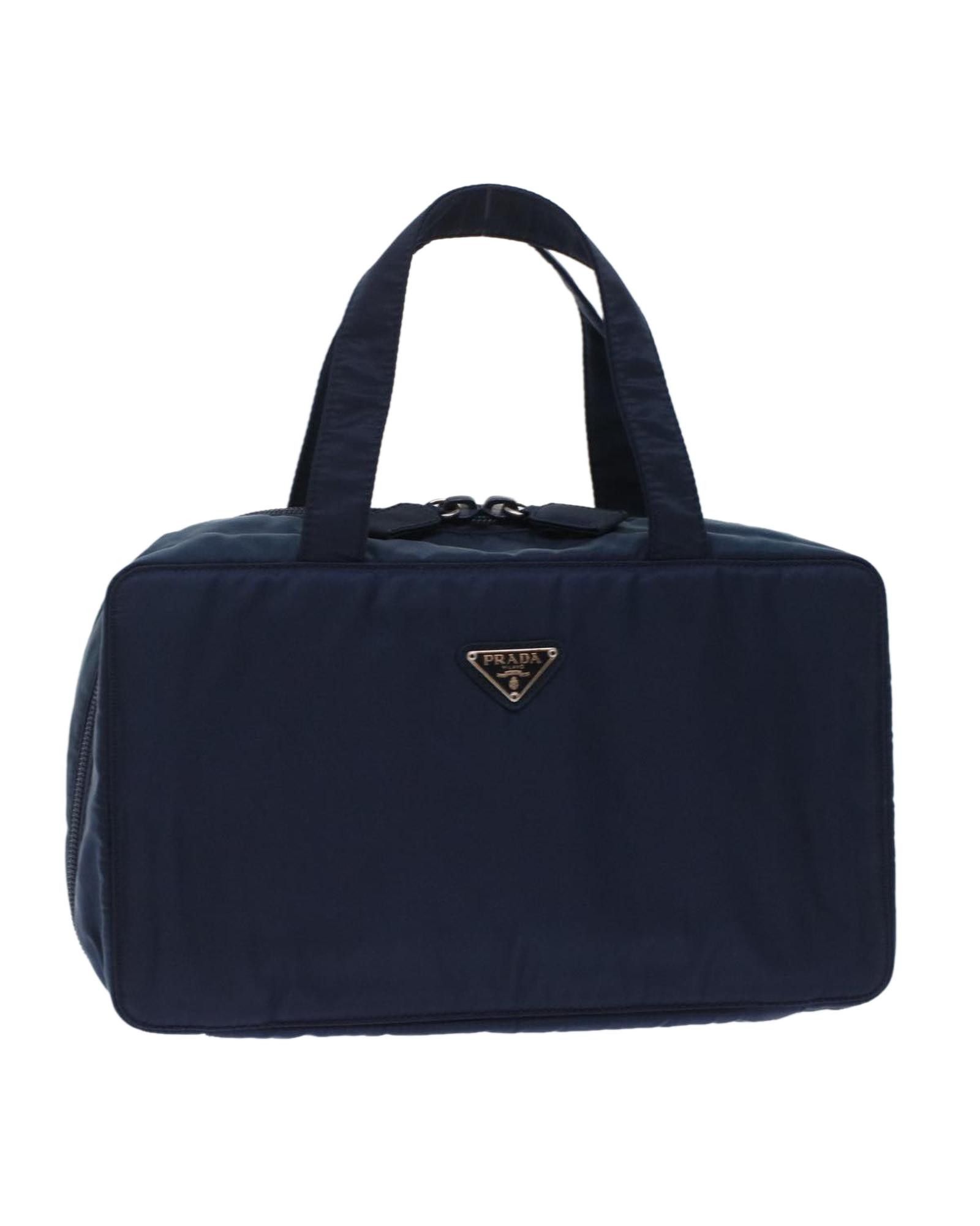 image of Prada Navy Nylon Hand Bag, Women's