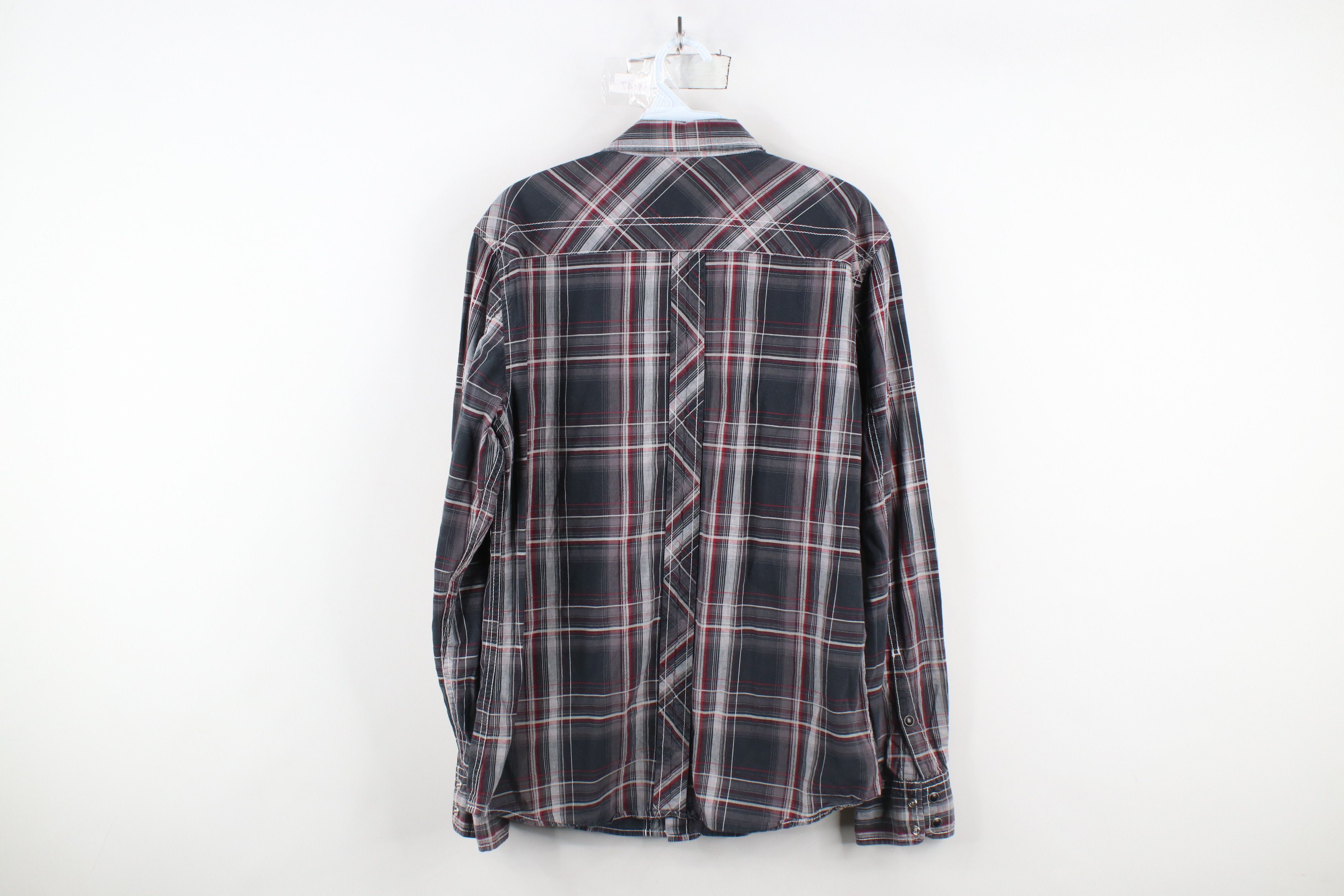 Vintage Buckle BKE Slim Fit Thick Stitch Snap Button Collared Shirt Size US L / EU 52-54 / 3 - 8 Thumbnail