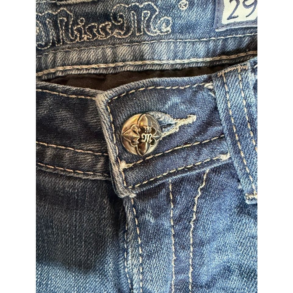 Miss Me × Vintage Vintage Y2k Miss Me Rhinestones Skinny Denim Jeans Size 29 Size 29" - 8 Thumbnail