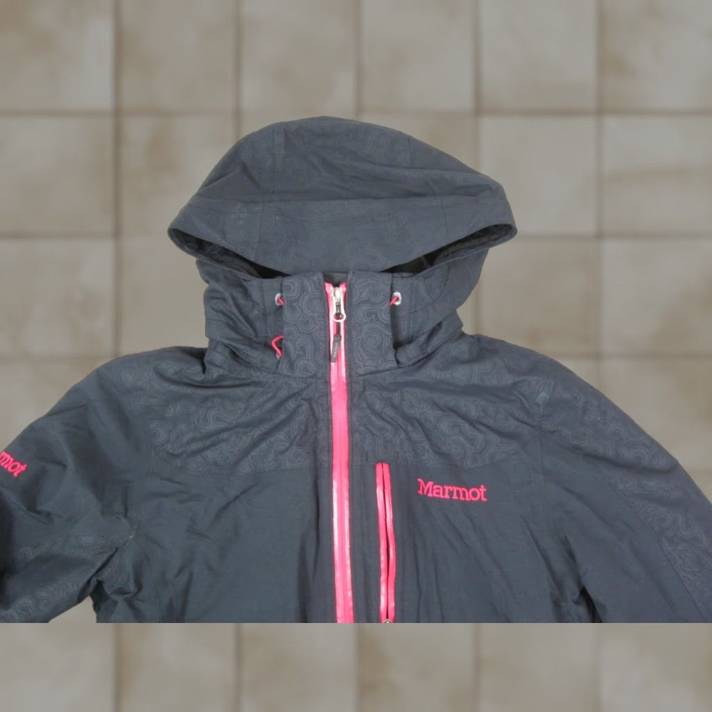 Marmot Marmot Womens Jacket Small Black Membrain Full Zip Windbreaker Hooded Raincoat Size S / US 4 / IT 40 - 1 Thumbnail