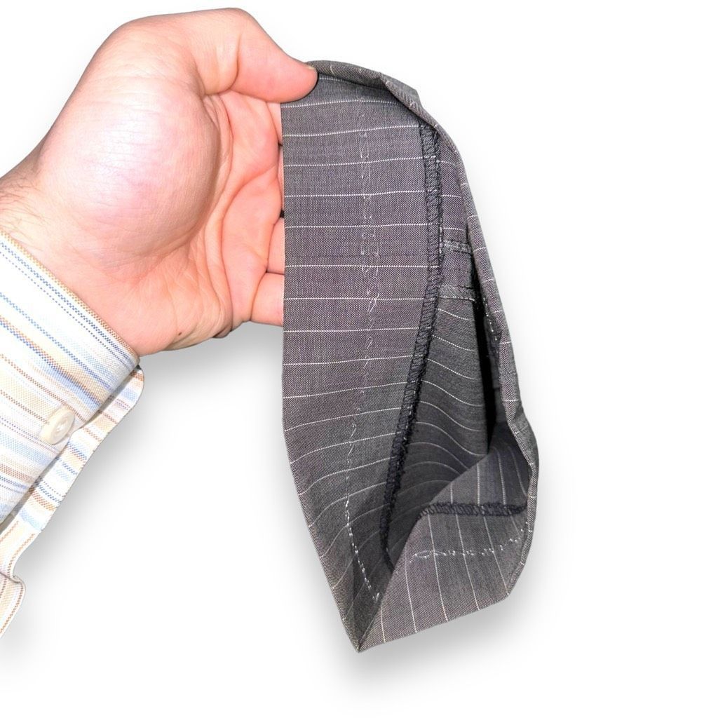 Samuelsohn Samuelsohn Gable Gray Striped Super 130s Suit Size 44R Size 44R - 13 Thumbnail