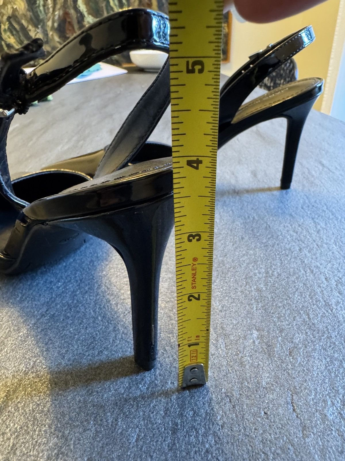 Marc Fisher Marc Fisher Women’s Davon4 Black Patent Heels Size US 9 / IT 39 - 4 Thumbnail