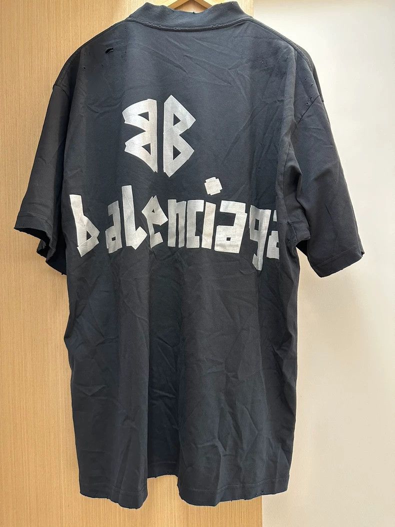 Balenciaga Balenciaga Masking Tape Logo Short Sleeve T-Shirt Size US M / EU 48-50 / 2 - 2 Thumbnail