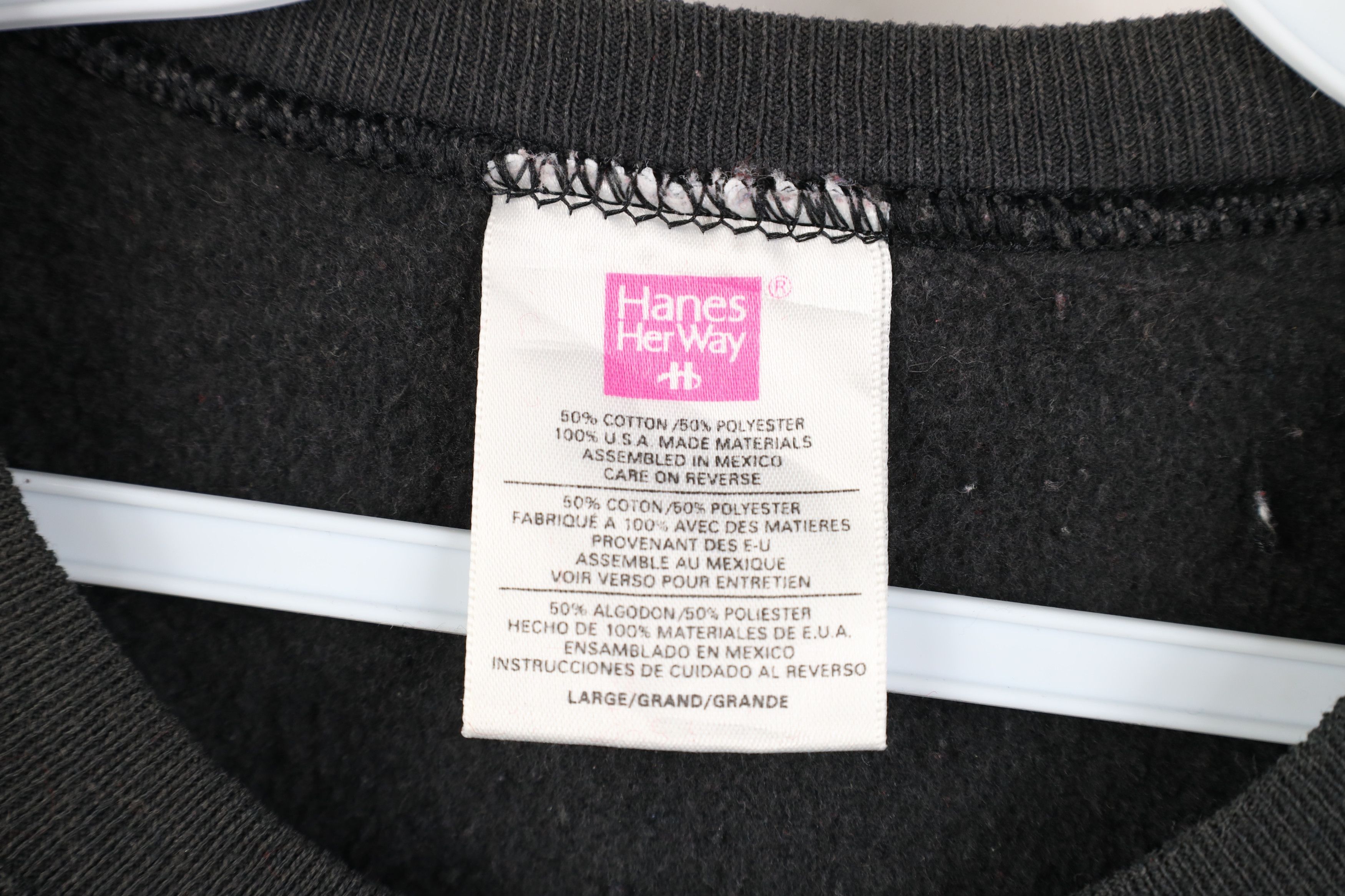 Vintage Vintage 90s Streetwear Faded Blank Crewneck Sweatshirt Black Size L / US 10 / IT 46 - 8 Thumbnail