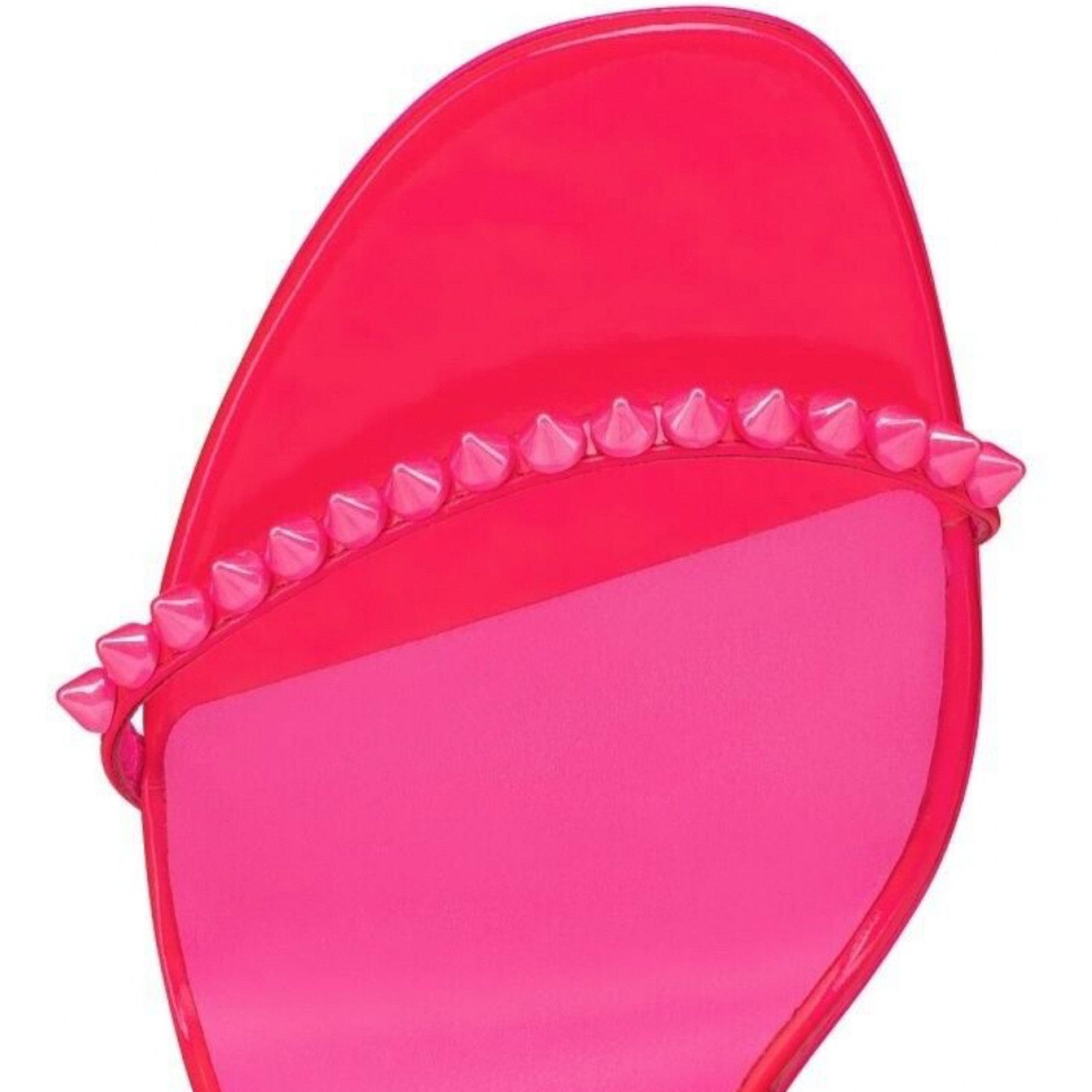Christian Louboutin So Me 100 Fluo Pink Patent Ankle Strap Sandal Heel Pump 40 Size US 10 / IT 40 - 6 Thumbnail