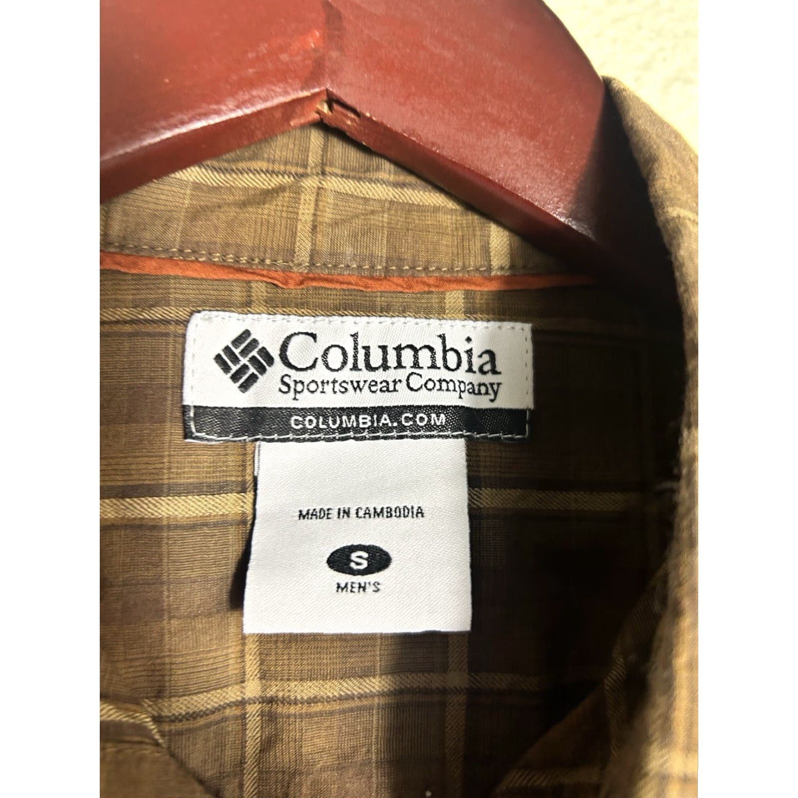 Vintage Columbia Shirt Mens Small Brown Plaid Cotton Button-Down Long Sleeve Size US S / EU 44-46 / 1 - 7 Thumbnail