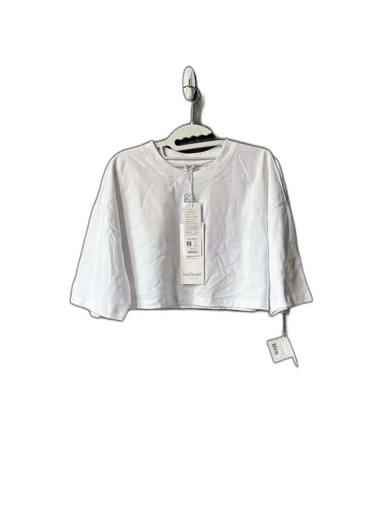 Loewe Loewe Embroidered White Short Sleeve Crop Top Size S / US 4 / IT 40 - 1 Thumbnail