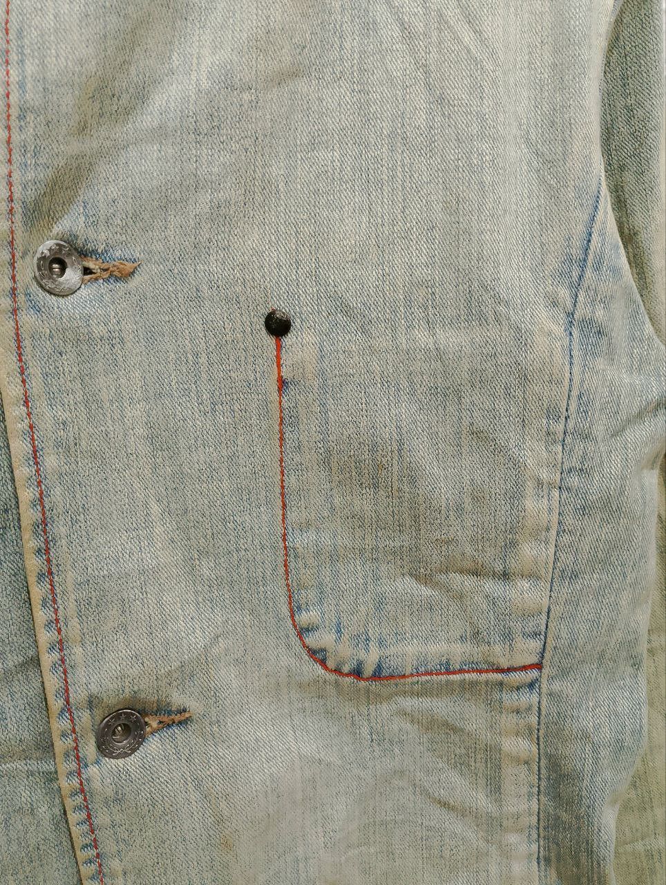 Japanese Brand Vintage ROYAL BLUE Distressed Denim Jacket Size L / US 10 / IT 46 - 7 Thumbnail