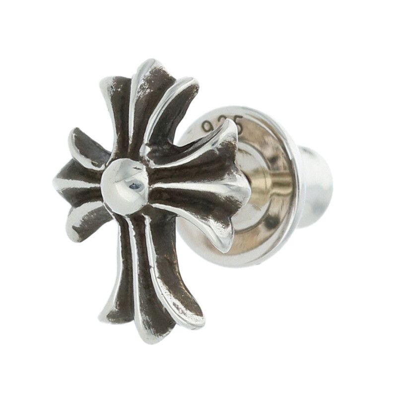 Chrome Hearts Silver earrings No2 CH CRS/CH Cross Stud | Grailed