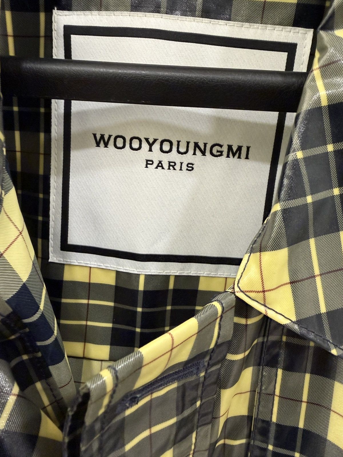 Wooyoungmi W19 Yellow Plaid Coated Coat Size US M / EU 48-50 / 2 - 3 Thumbnail