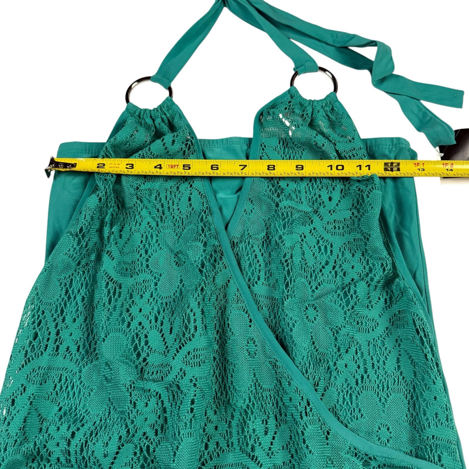 Vintage Vintage y2k Solar Women's Turquoise Halter Tube Top Blouse Size S / US 4 / IT 40 - 4 Thumbnail