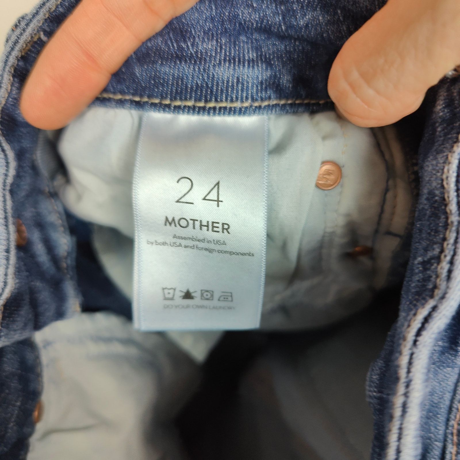 MOTHER Mother Looker Ankle Fray Jeans Womens 24 Girl Crush Size 24" / US 00 / IT 34 - 9 Thumbnail