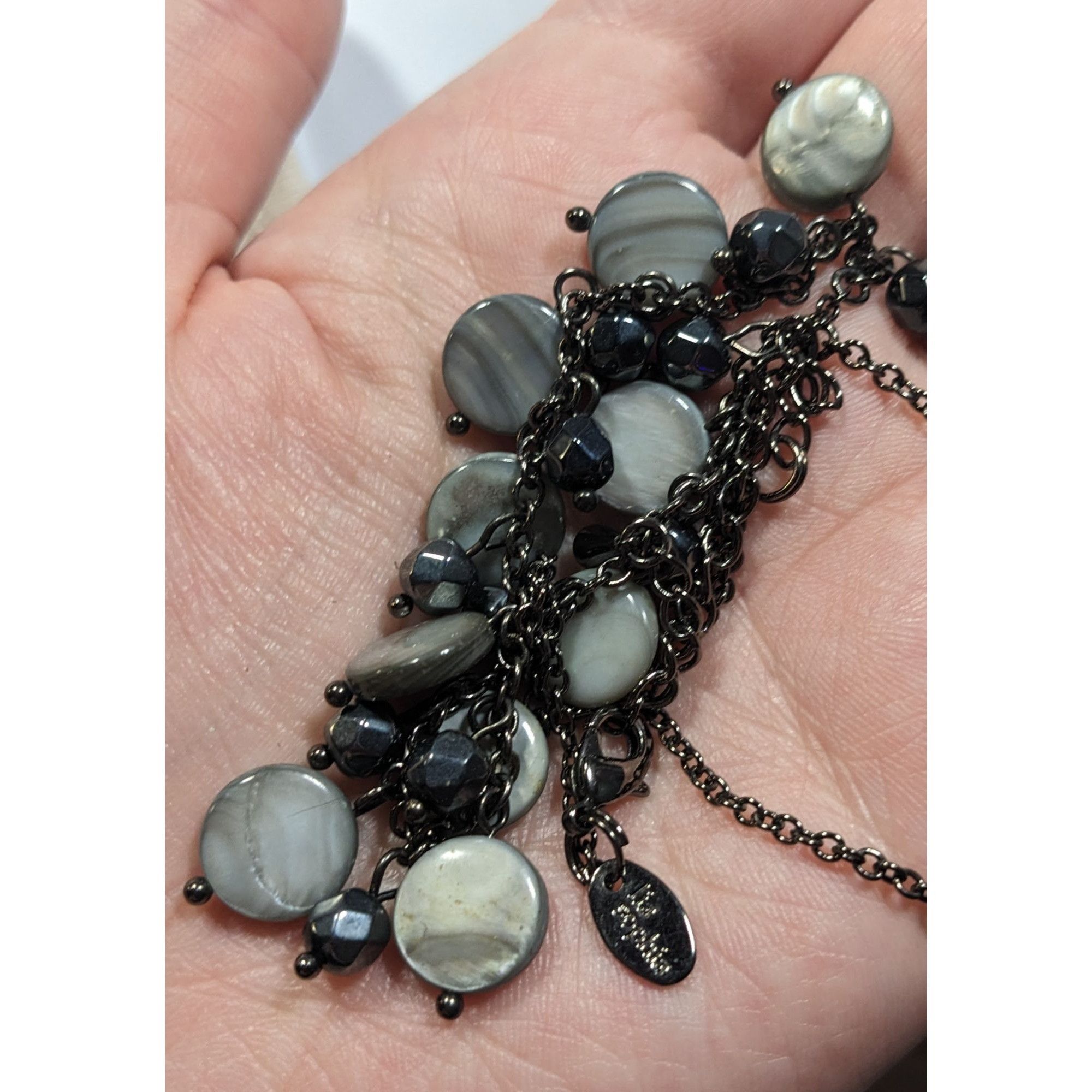 Other Lia Sophia Grey Mother Of Pearl Charm Necklace Size ONE SIZE - 3 Thumbnail