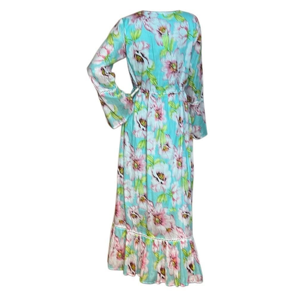 KTZ NWT Debbie Katz Lulu Dress Cotton Bohemian Floral (008) Size S / US 4 / IT 40 - 7 Thumbnail