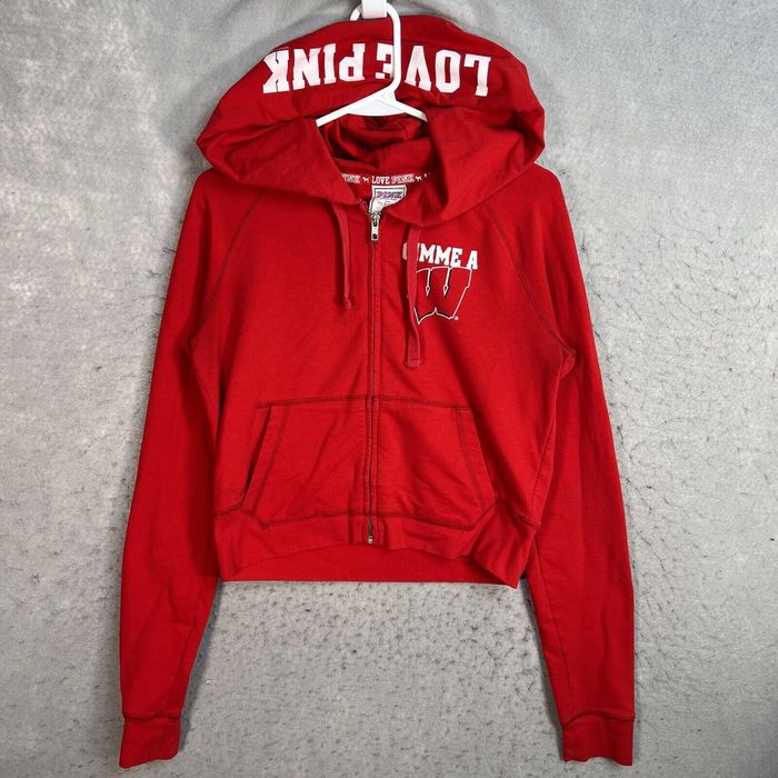 Red victoria secret discount hoodie