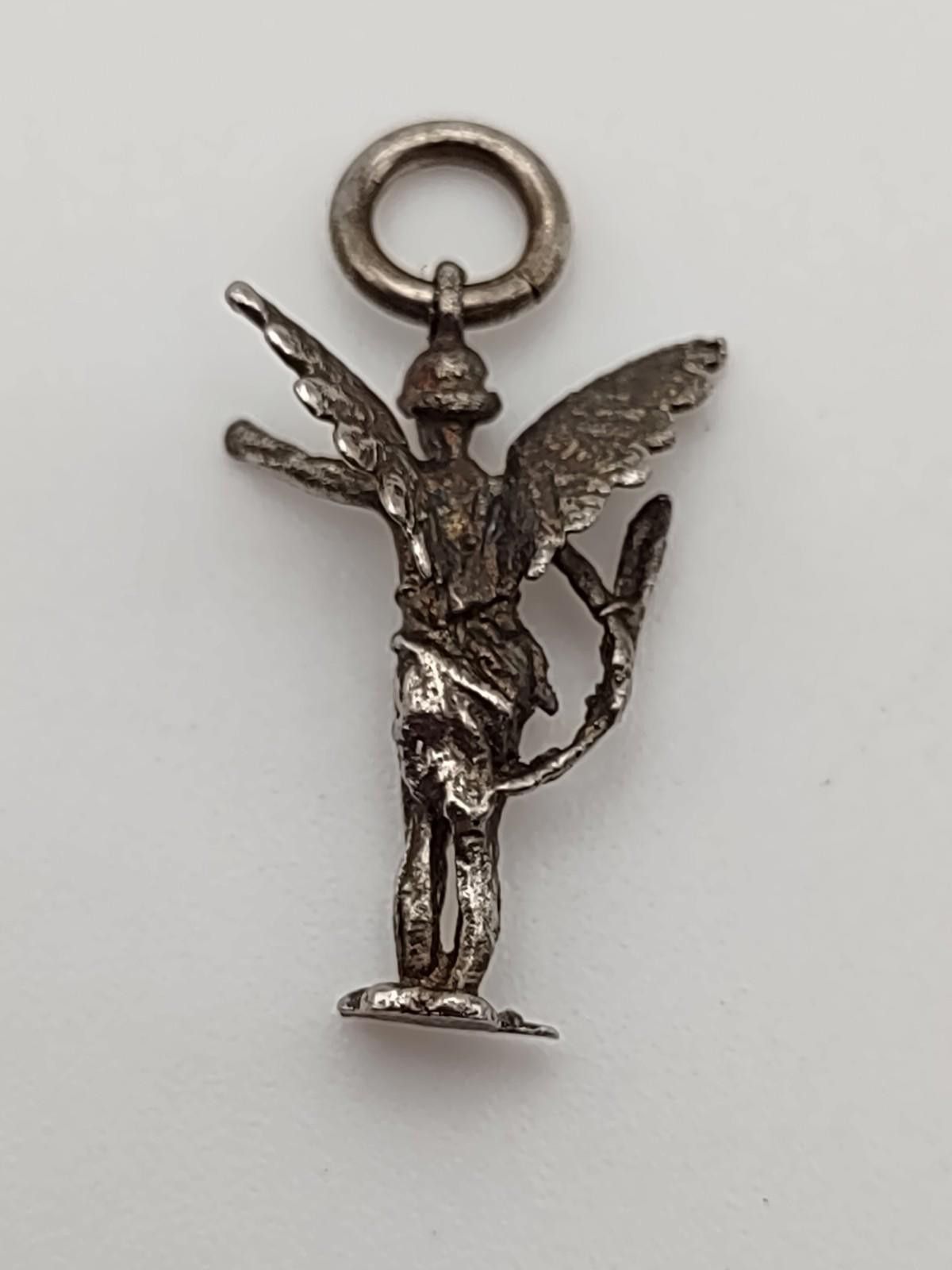 The Unbranded Brand Vintage Sterling Silver Winged Angel Figural Charm Pendant Size ONE SIZE - 2 Thumbnail
