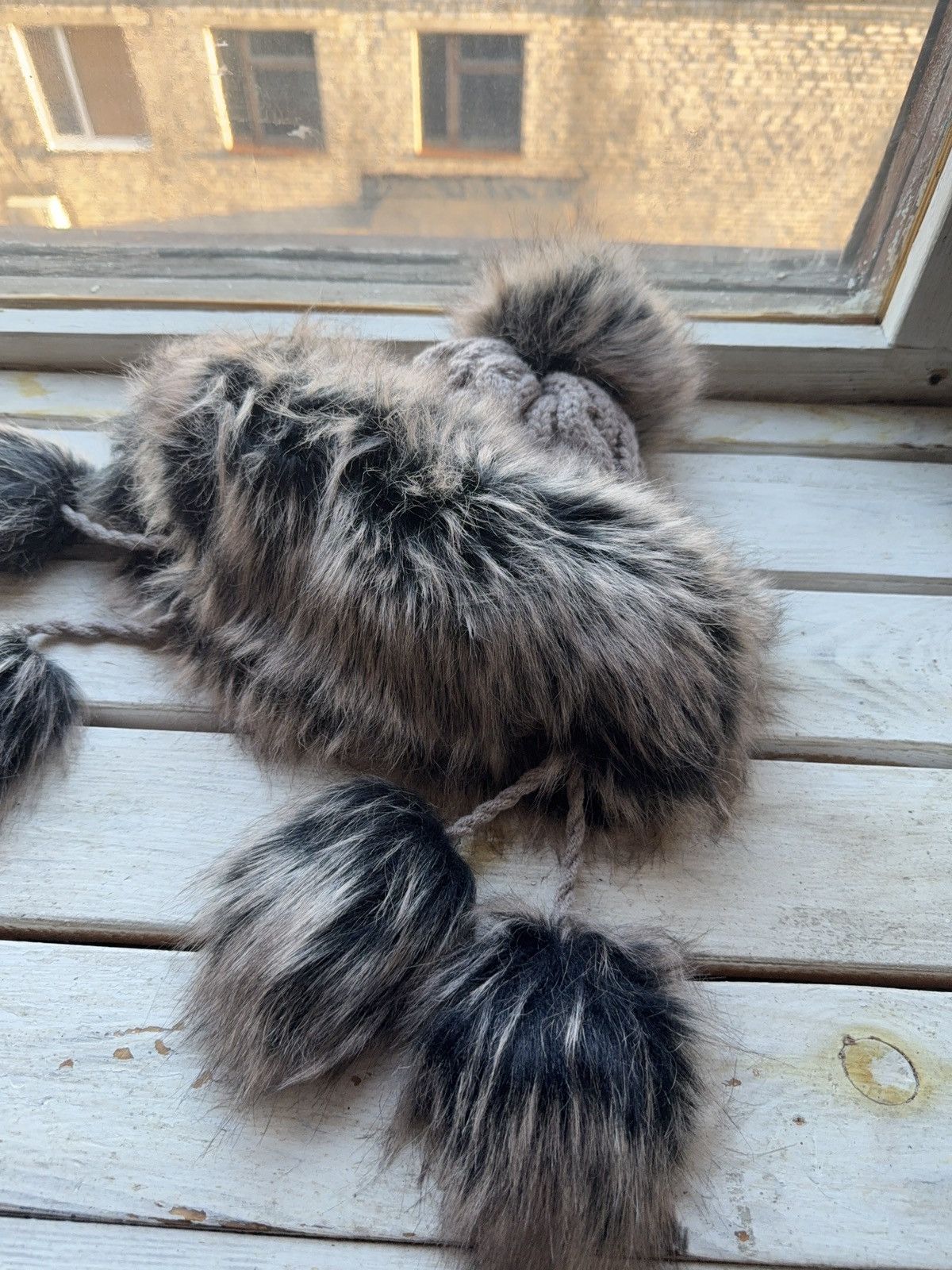 Japanese Brand Japanese 00s Y2K Retro Avant Garde Mohair Fuzzy Trapper Hat Size ONE SIZE - 7 Thumbnail