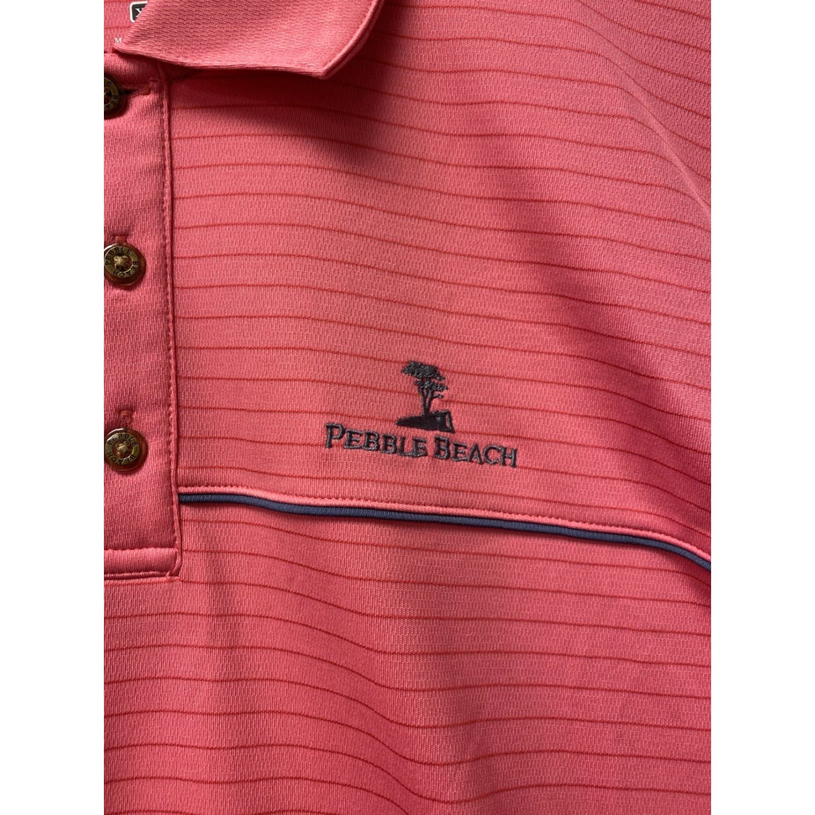 Pinko Pebble Beach Men’s Short Sleeve Polo Magenta XL /139-16 Dry-Luxe Performance Striped Shirt Polo Size US 36 / EU 52 - 2 Thumbnail