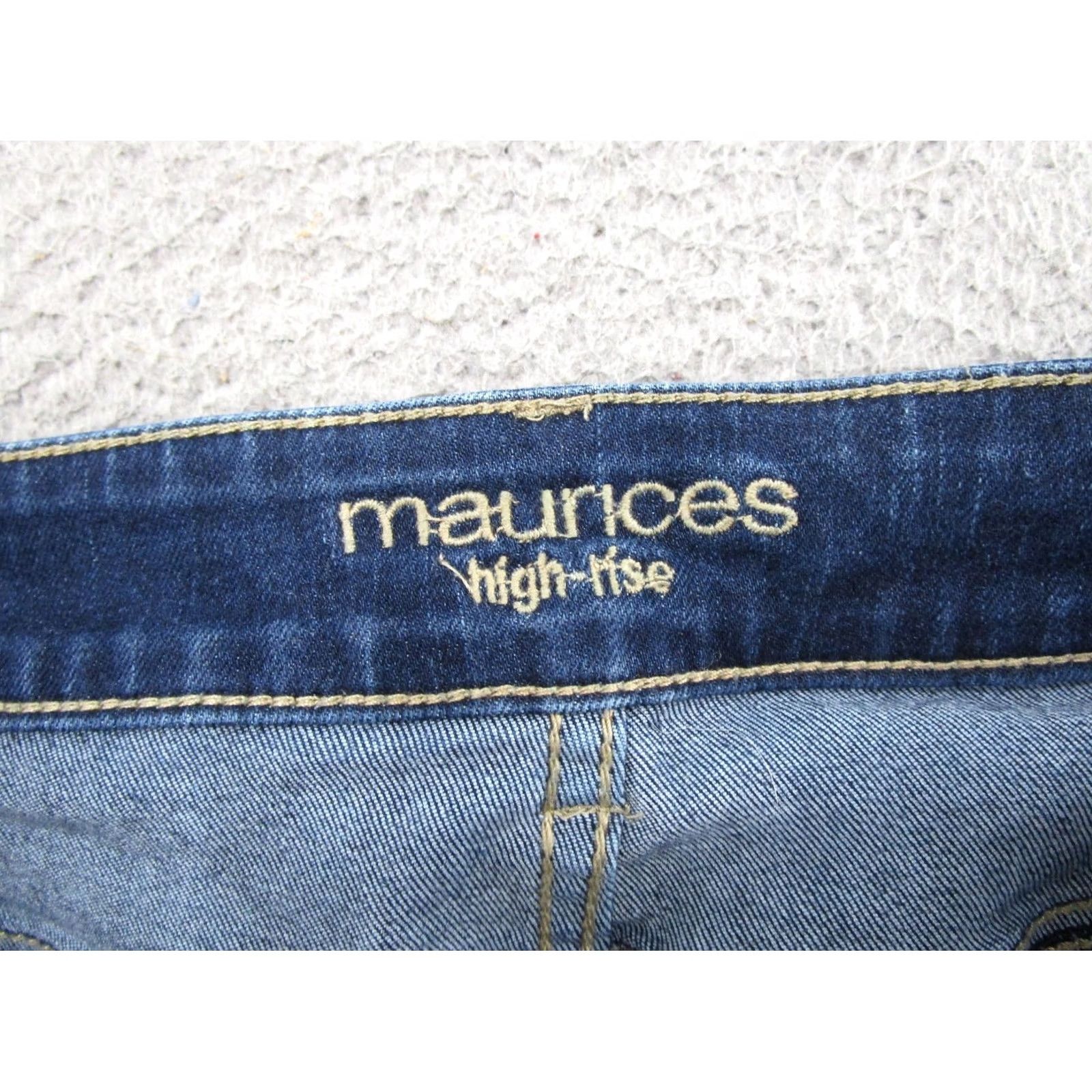 Vintage Maurices Jeans Womens Size L Medium Wash Stretch Denim 5-Pocket Skinny Regular Blue Size 36" / US 14 / IT 50 - 4 Thumbnail