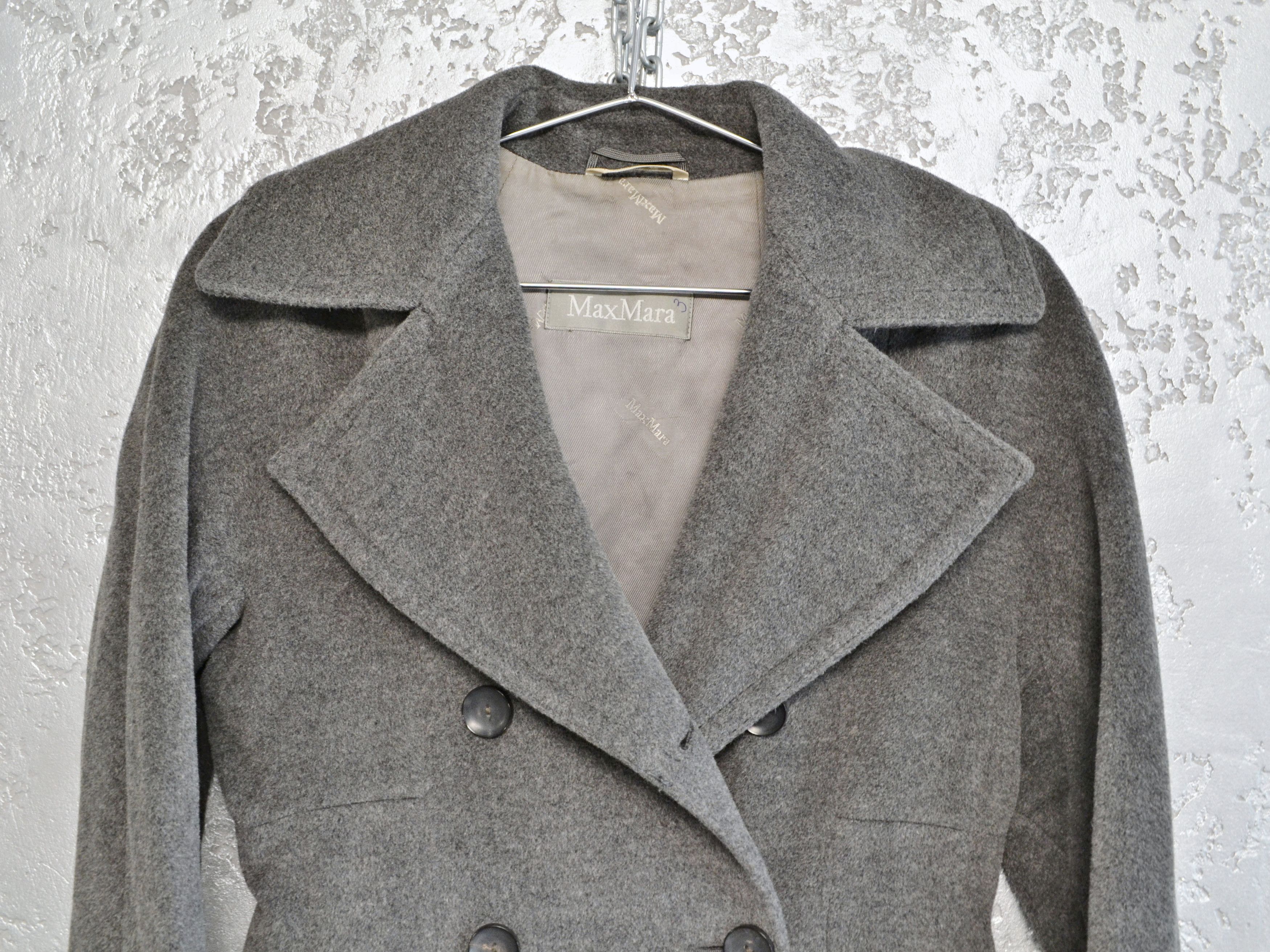 Max Mara Max Mara Women’s Wool Angora Long Coat Gray Size S / US 4 / IT 40 - 5 Thumbnail
