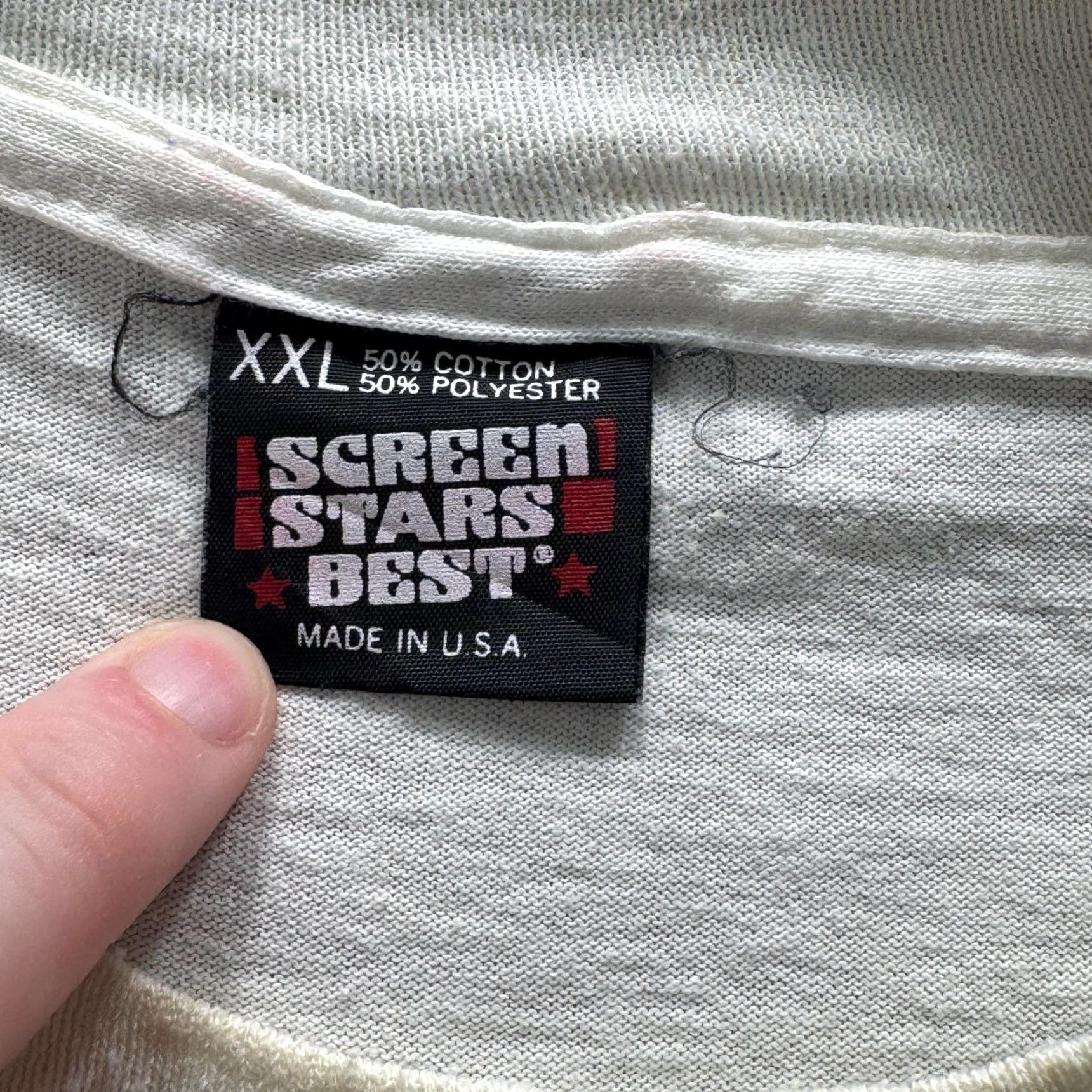 Vintage Vintage Screen Stars Best Mens 2XL White Graphic Tee Crew Neck Short Sleeve USL AGRONOMY CLUB Shirt Size US XXL / EU 58 / 5 - 6 Thumbnail