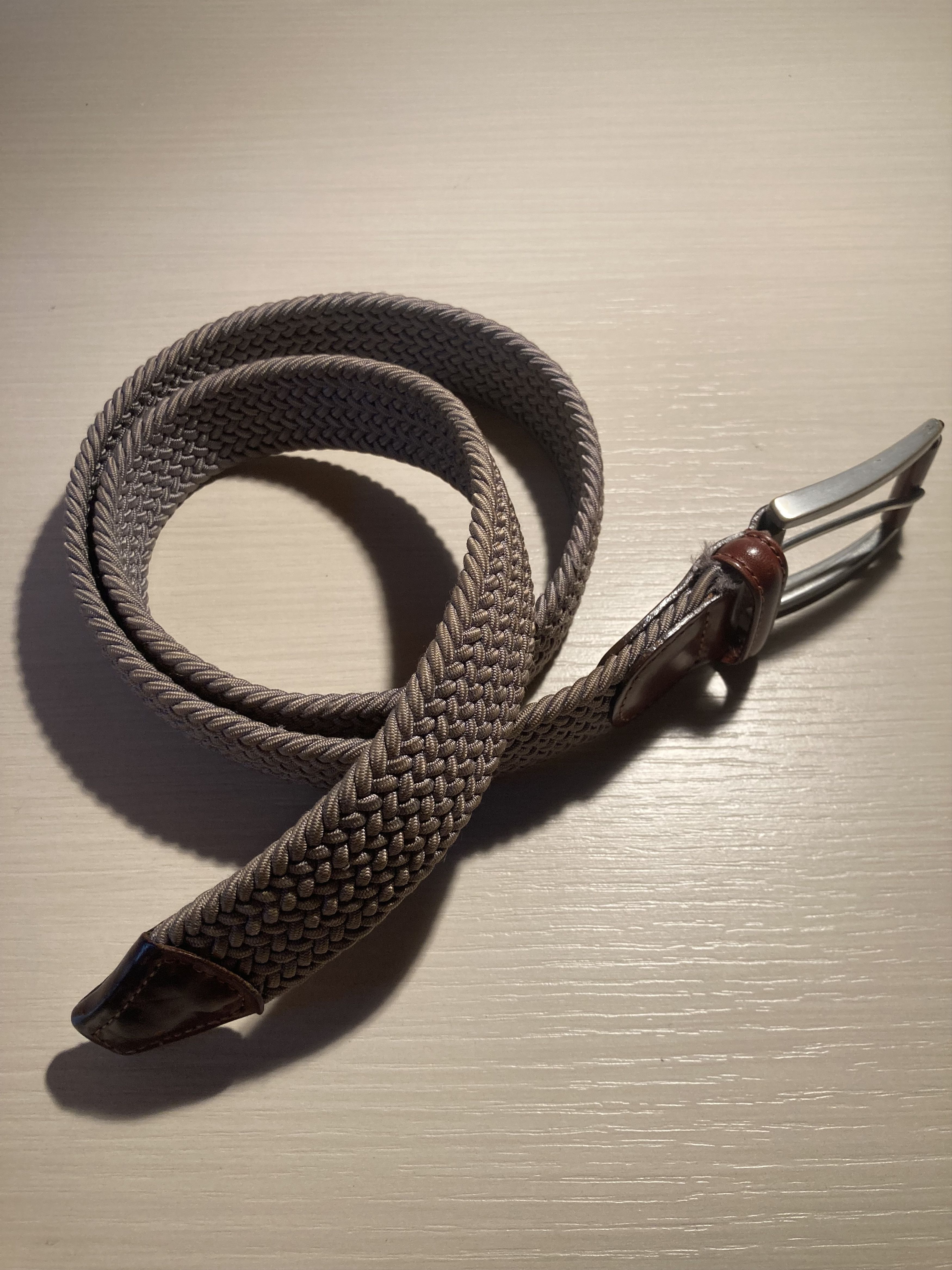 Andersons ANDERSON'S belt in grey nylon and brown leather size 36 Size ONE SIZE - 4 Thumbnail
