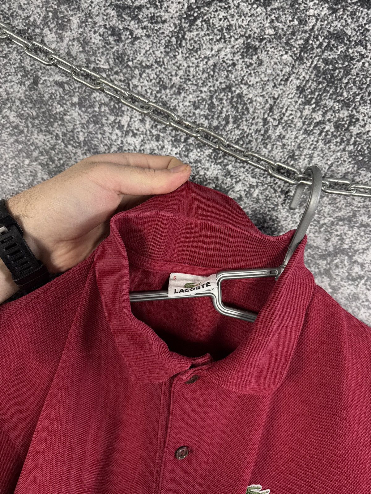 Lacoste Men’s Lacoste Vintage Polo Shirt Burgundy Luxury Size 5 Size US L / EU 52-54 / 3 - 14 Thumbnail