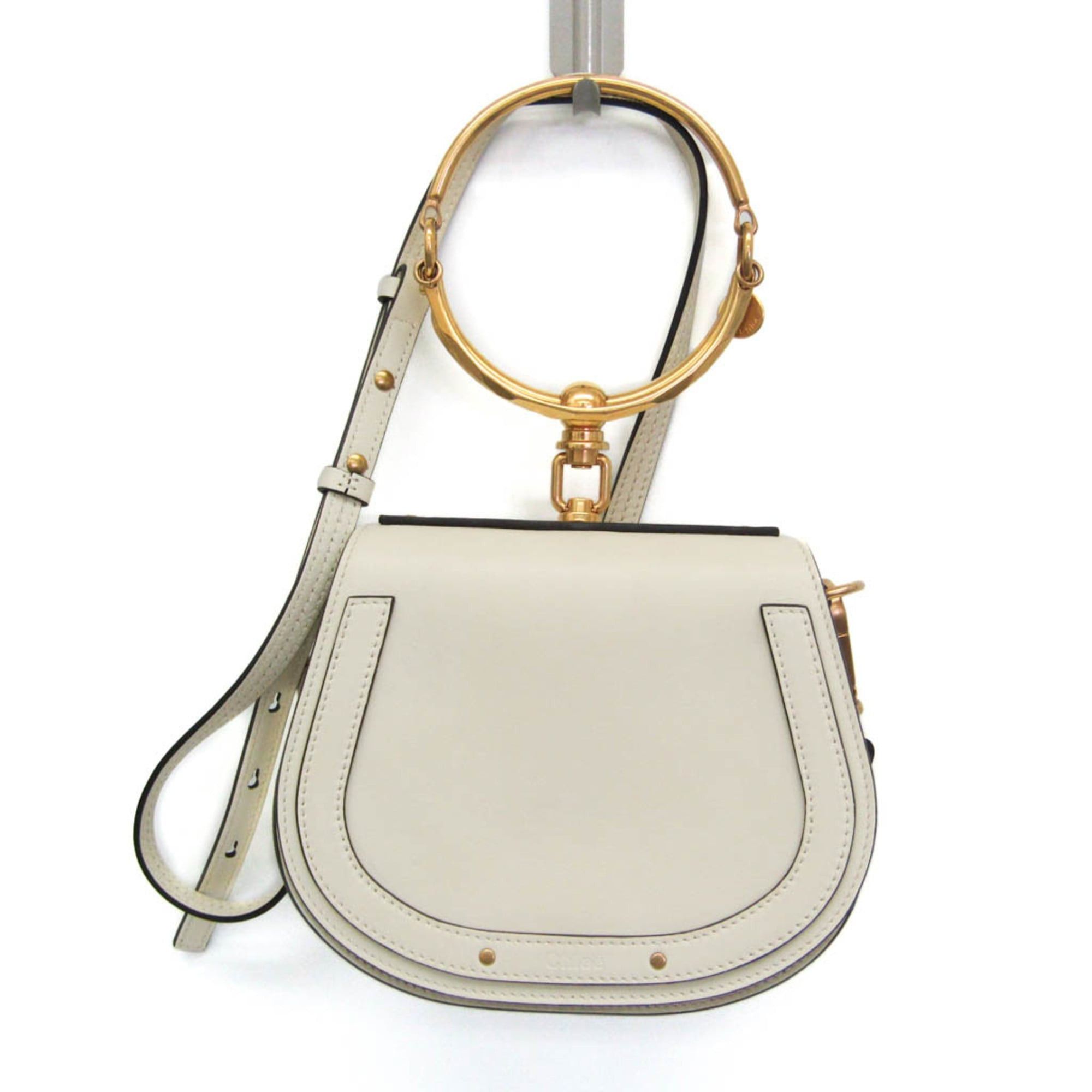 Chloe Chloé Nile Women's Leather Handbag,Shoulder Bag Off-white Size ONE SIZE - 1 Thumbnail