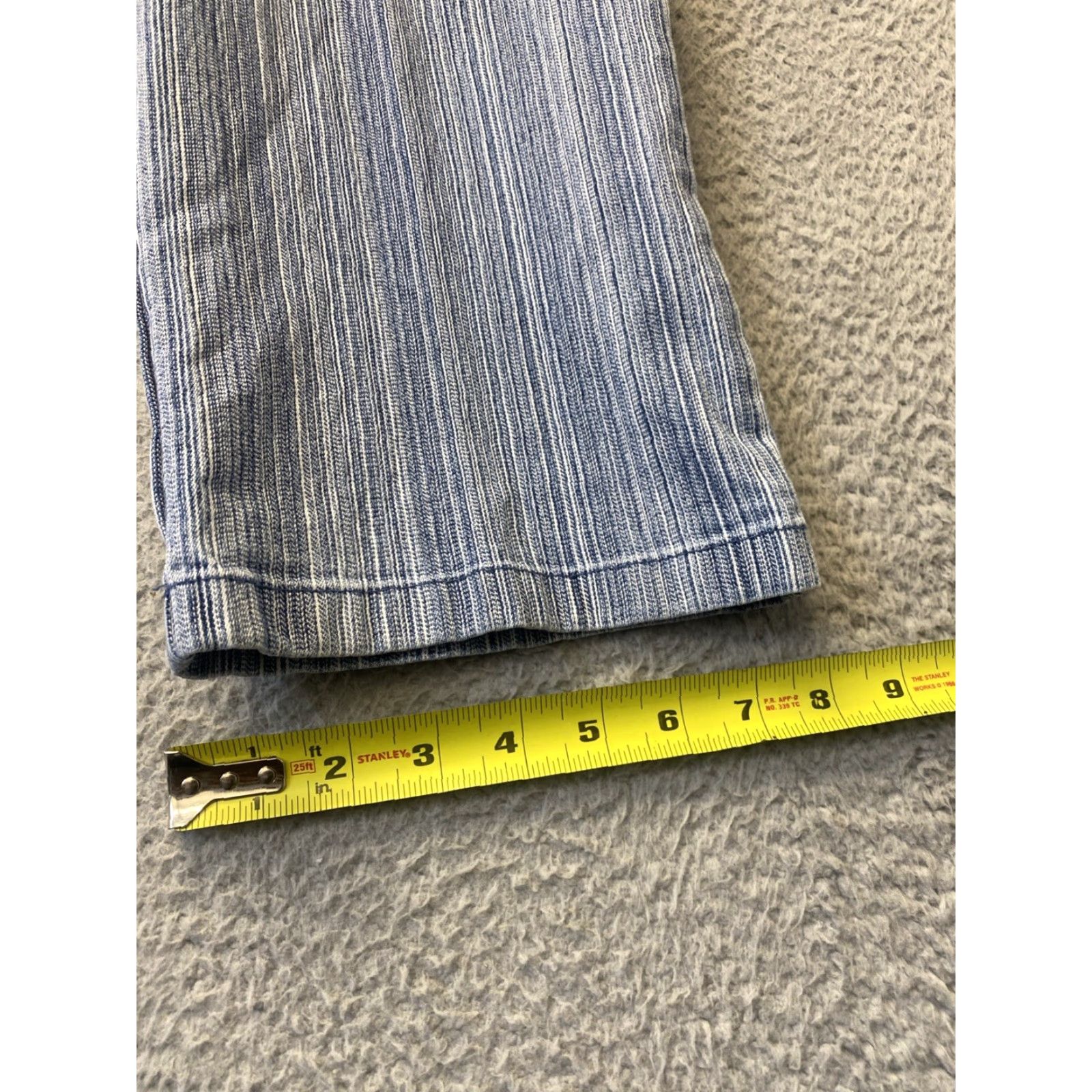 Denime VINTAGE Tribal Women's Denim Jeans Cropped Mid-Rise Straight Light Wash Size 10 Blue 90s Fashion Women's Size 32" / US 10 / IT 46 - 7 Thumbnail
