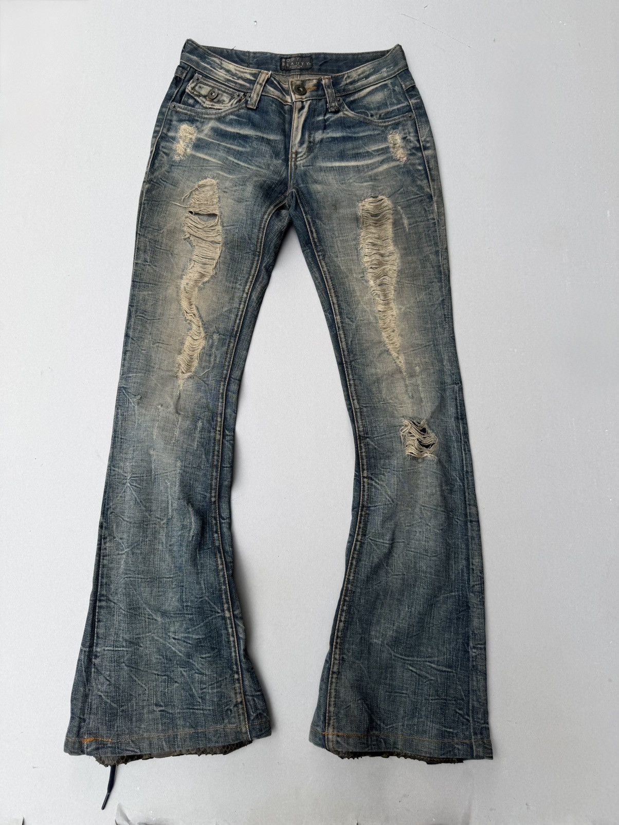 Japanese Brand Boddy butter Lace up flare jeans Size US 26 / EU 42 - 1 Thumbnail