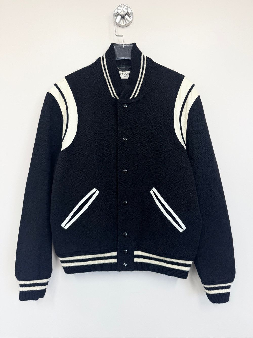 Saint Laurent Paris Saint Laurent Striped Bomber Jacket Size M Size US M / EU 48-50 / 2 - 1 Thumbnail