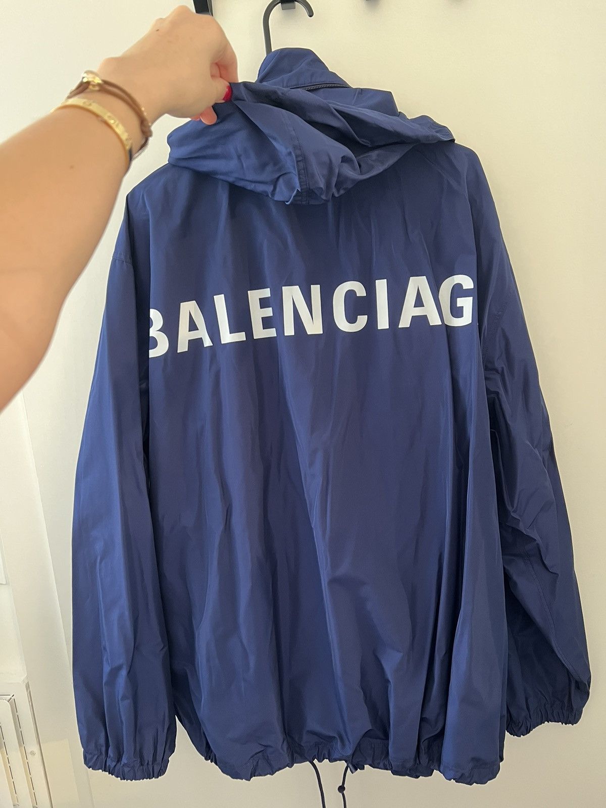 Balenciaga Balenciaga Navy Wind Breaker Size US M / EU 48-50 / 2 - 6 Thumbnail