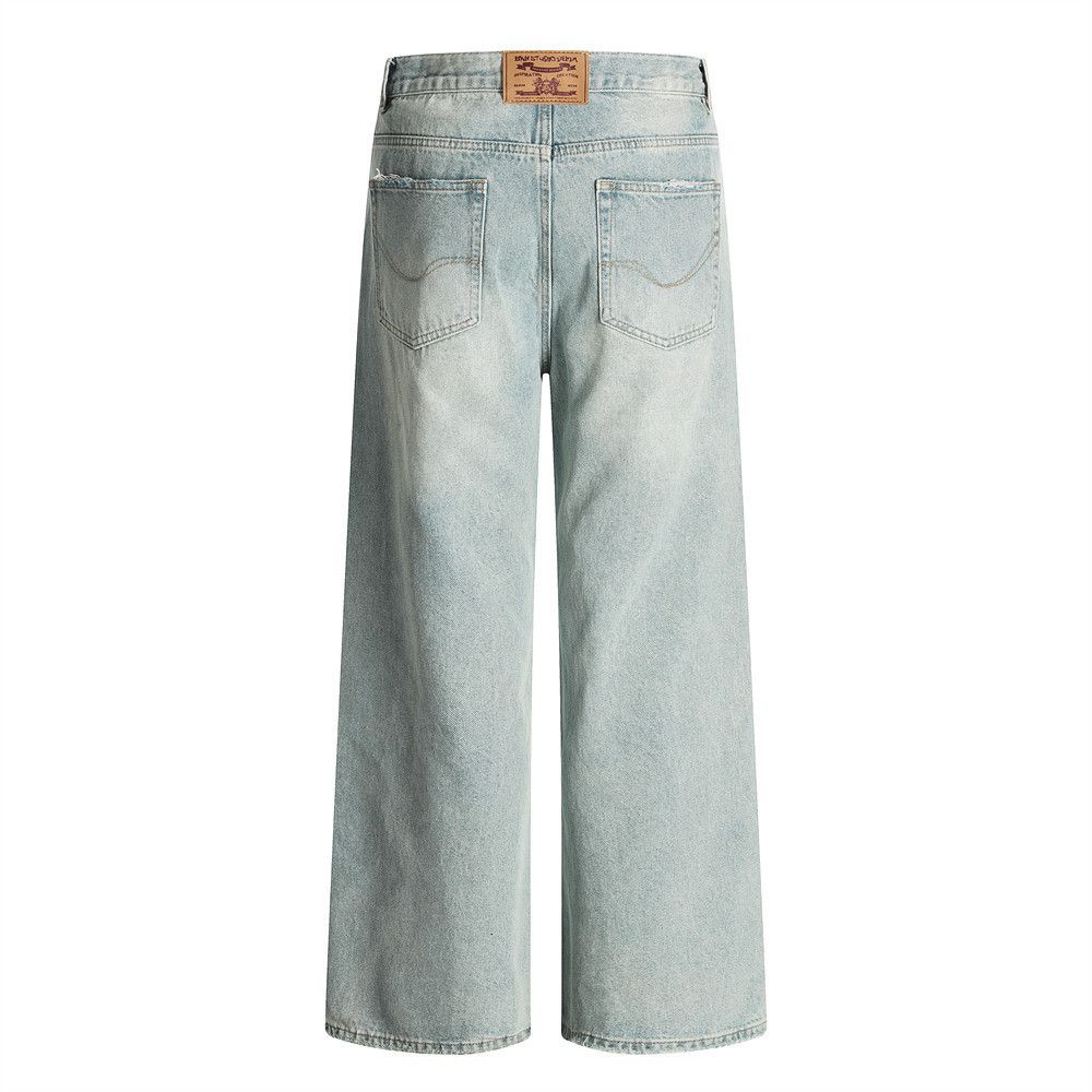 Japanese Brand × Jean Men's vintage washed gradient distressed wide-leg jeans Size US 32 / EU 48 - 3 Thumbnail