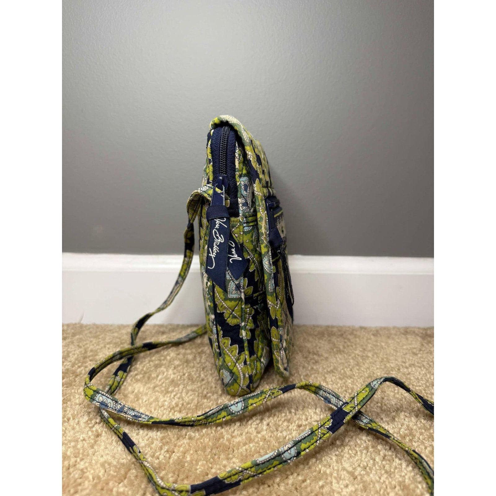 Vera Bradley Vera Bradley Cambridge Quilted Crossbody Bag Yellow Green Size ONE SIZE - 7 Thumbnail