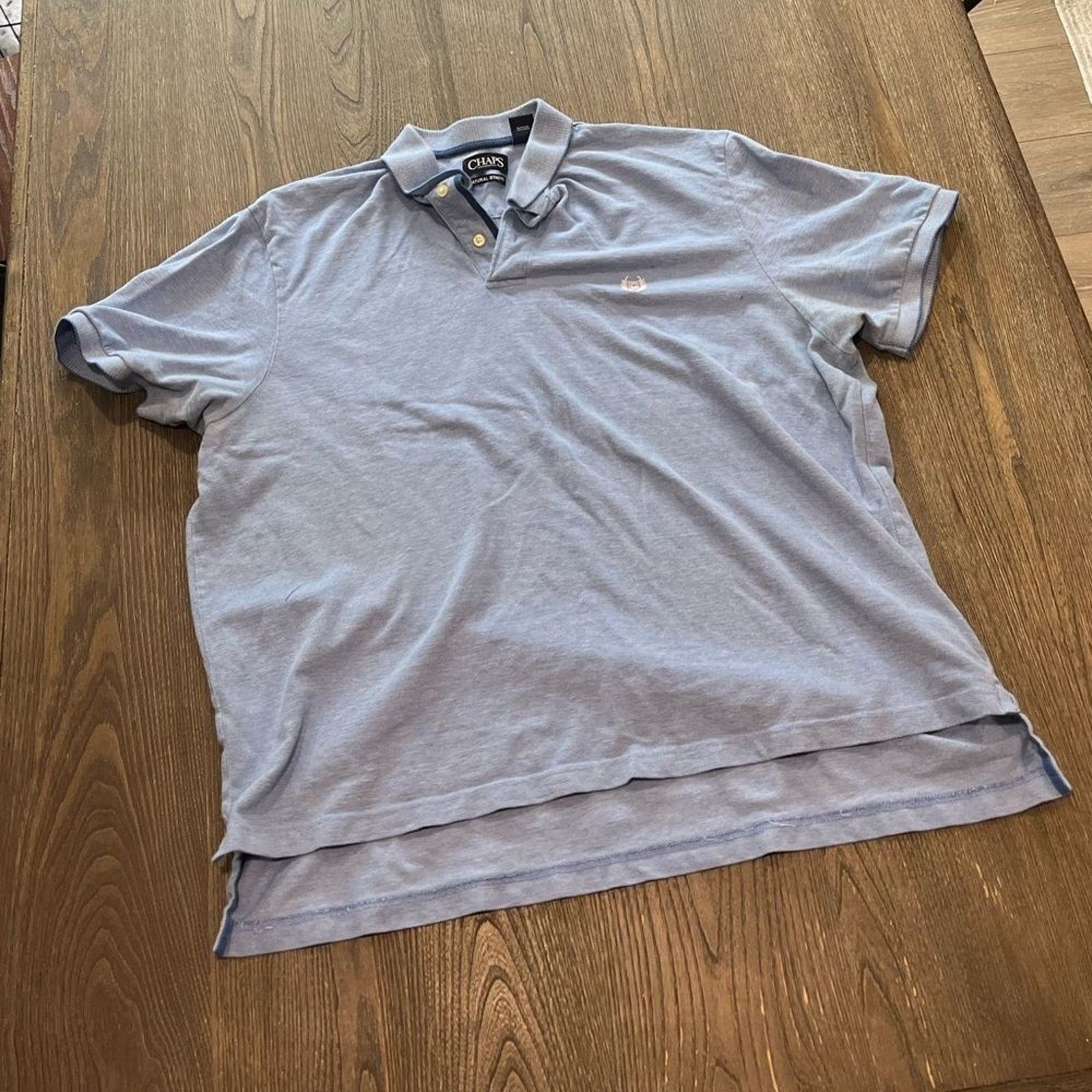 Chaps Chaps Natural Stretch Light Blue Short Sleeve Cotton Polo XL Size US XL / EU 56 / 4 - 1 Thumbnail