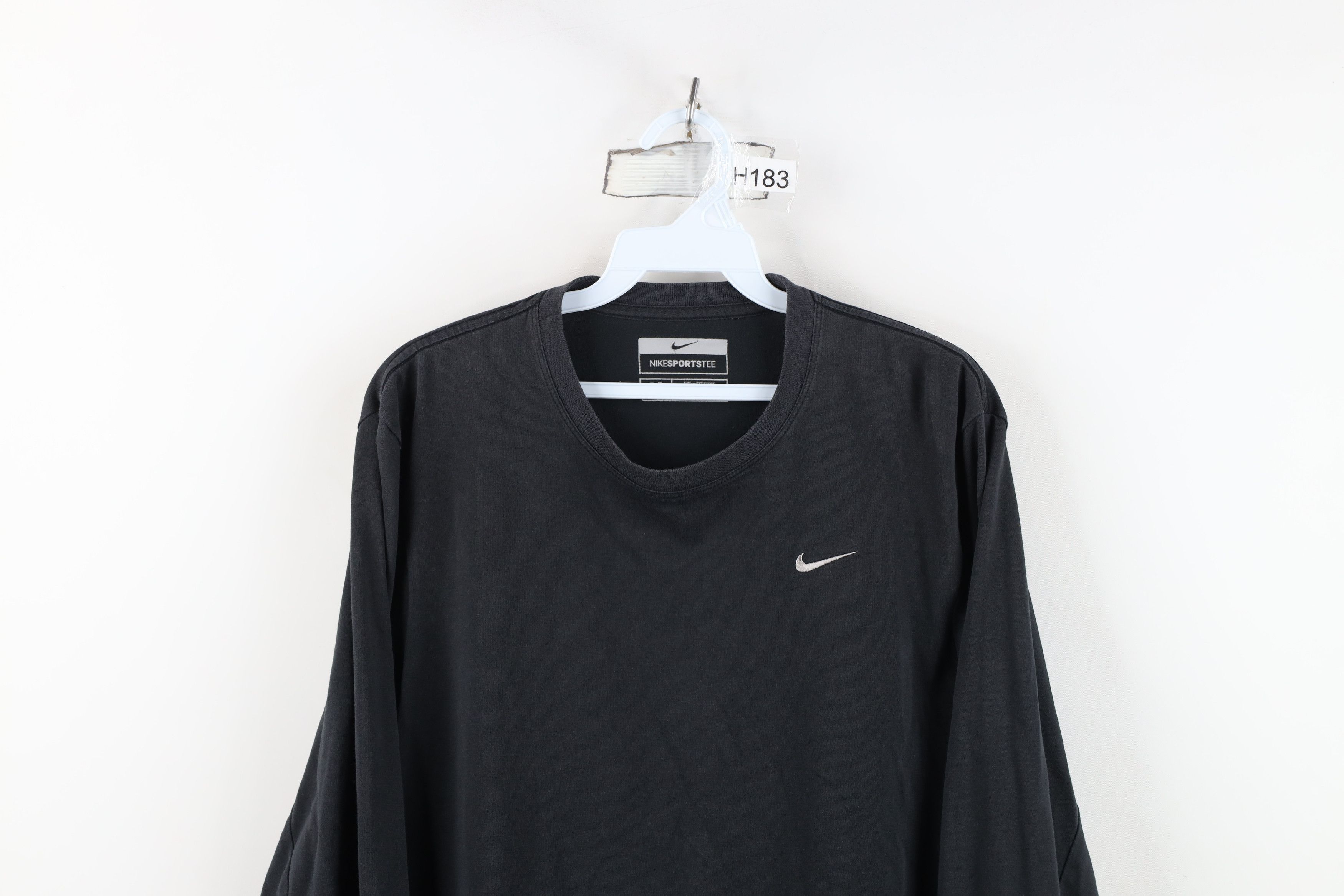 Nike Vintage Nike Scott Mini Swoosh Long Sleeve T-Shirt Black Size US M / EU 48-50 / 2 - 2 Thumbnail