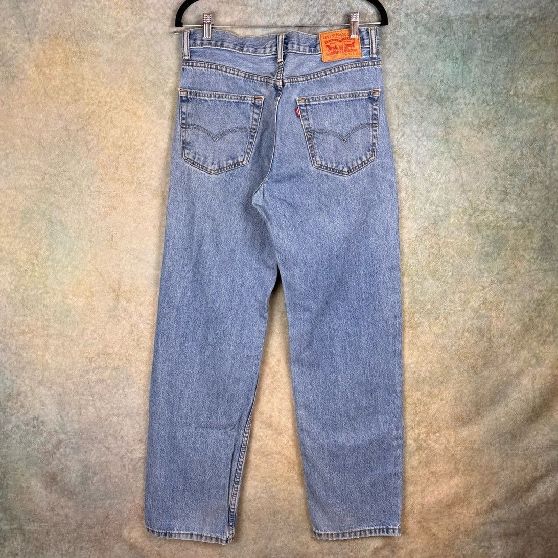Levi's × Vintage VTG Y2K Levis 550 Denim Jeans Sz 33x34 Blue Straight Leg Size US 33 - 1 Thumbnail