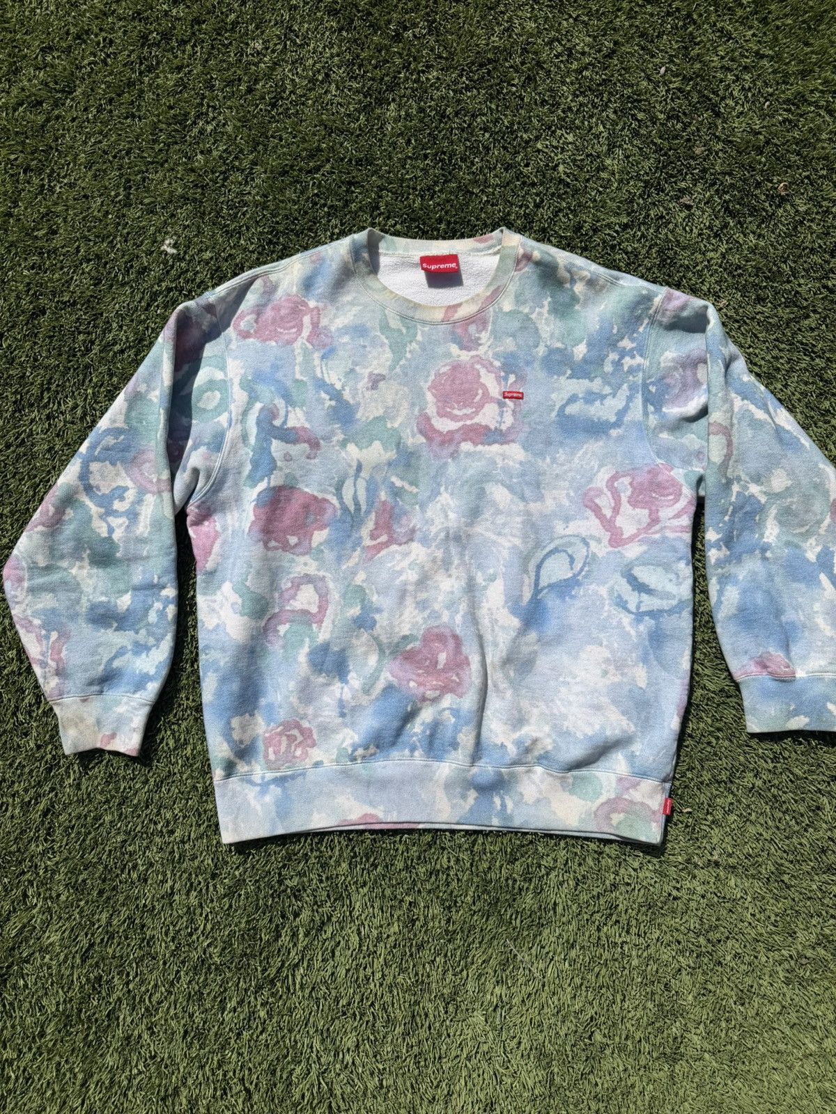 Supreme Supreme Small Box Crewneck 'Watercolor Floral' sweatshirt Size US XL / EU 56 / 4 - 1 Thumbnail