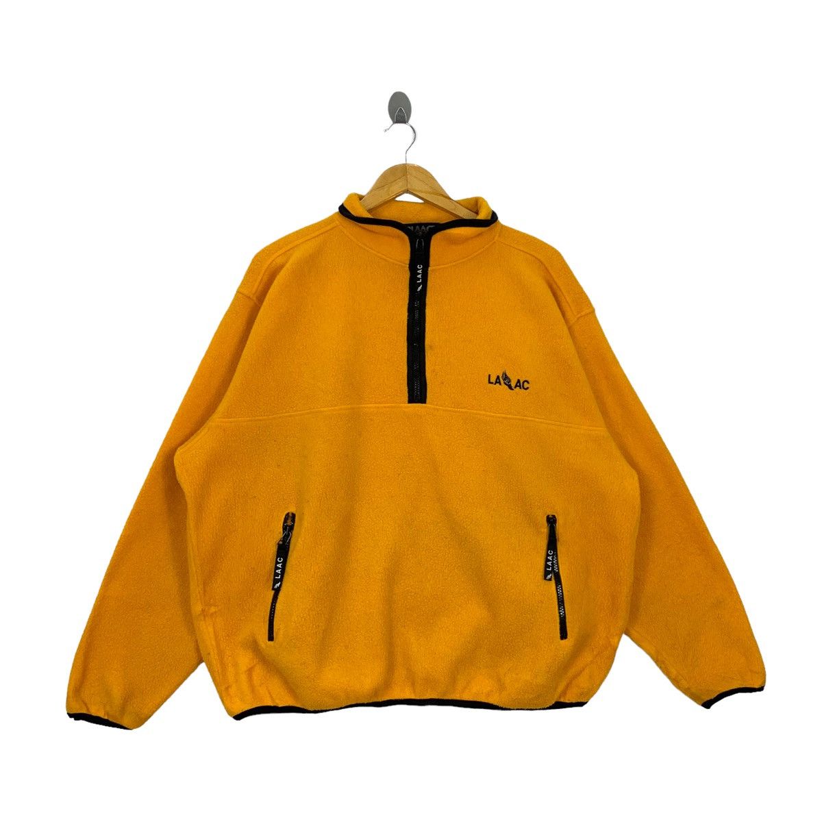 Vintage Vintage LAACO California Usa Fleece Half Zipper Sweatshirt Size US L / EU 52-54 / 3 - 3 Thumbnail