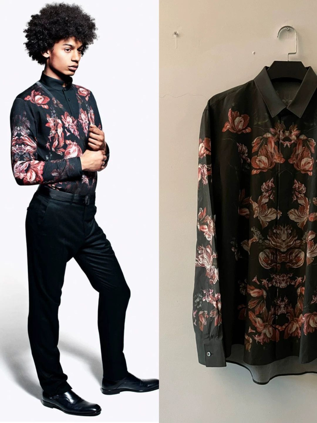 Alexander McQueen Multi Floral Print Long Sleeve Button-Up Shirt Size US M / EU 48-50 / 2 - 1 Thumbnail