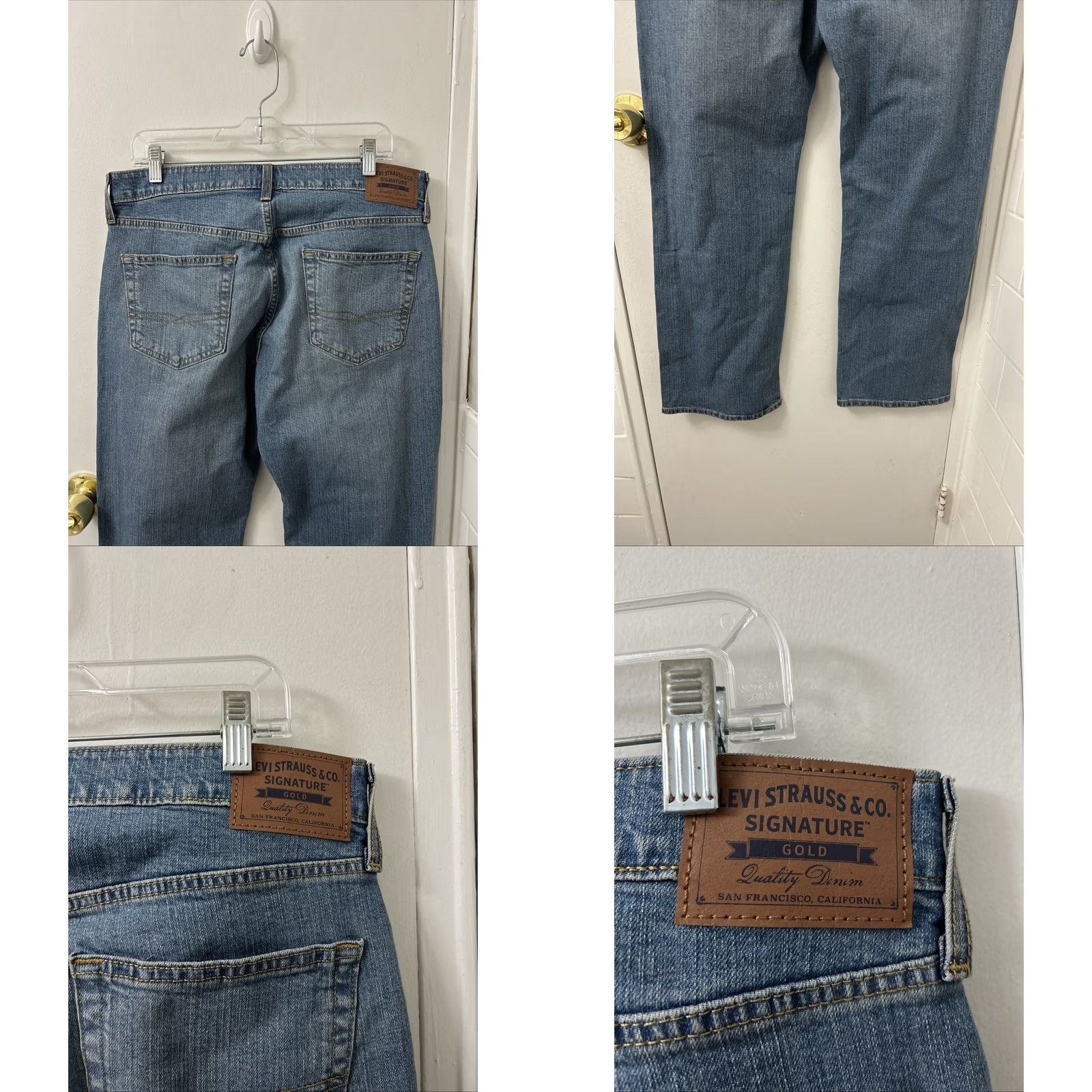 Vintage Levi Strauss Signature Gold Jeans Mens 34x30 Blue Relaxed Straight Denim Flex Waistband Jeans Regular Blue Men XS? Size US 34 / EU 50 - 8 Thumbnail