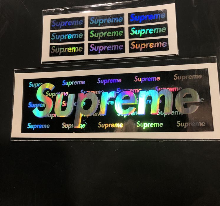 Supreme Supreme Holographic Box Logo, Grailed