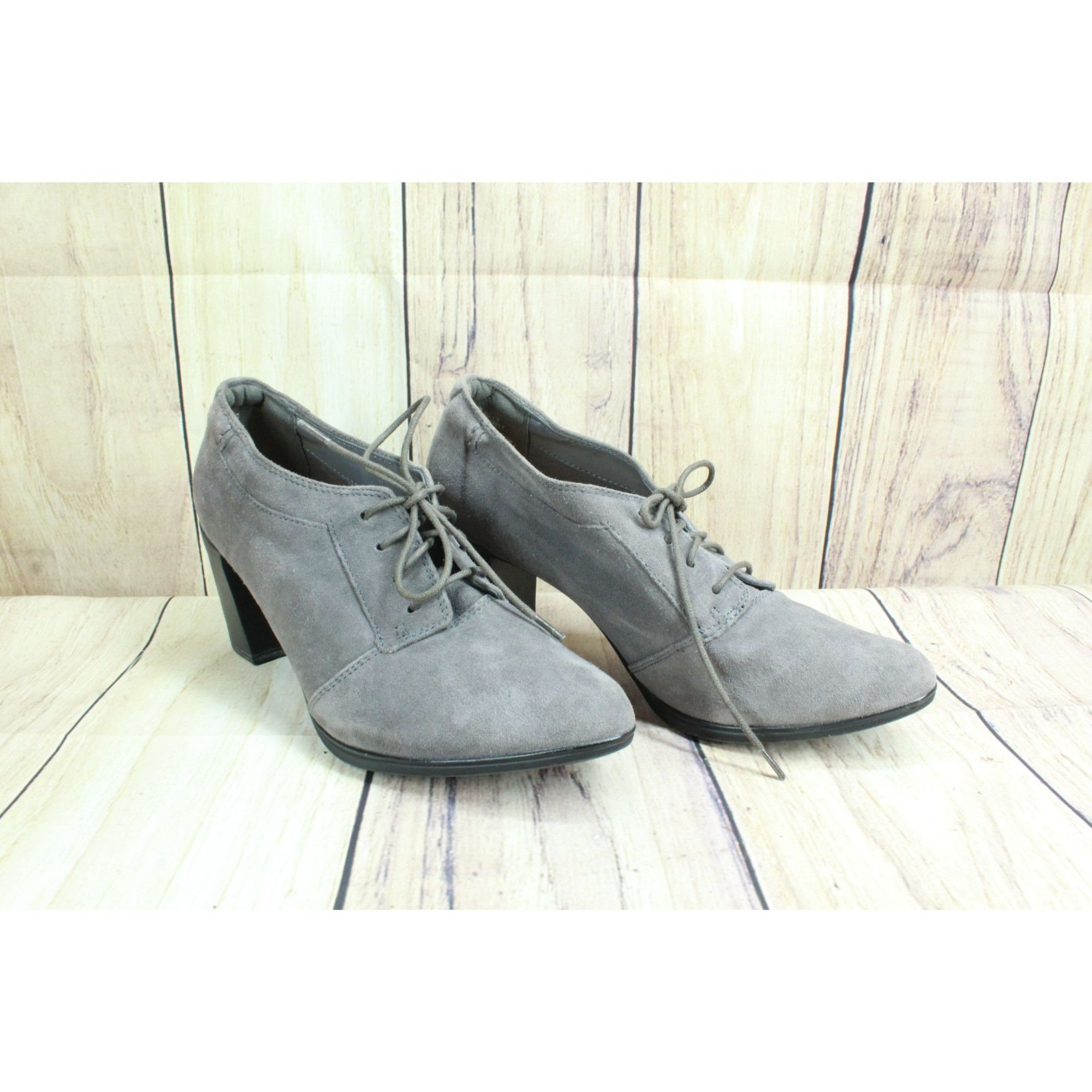 Clarks Clarks Women’s Gray Suede Heeled Booties – Size 7.5 Size US 7.5 / IT 37.5 - 3 Thumbnail