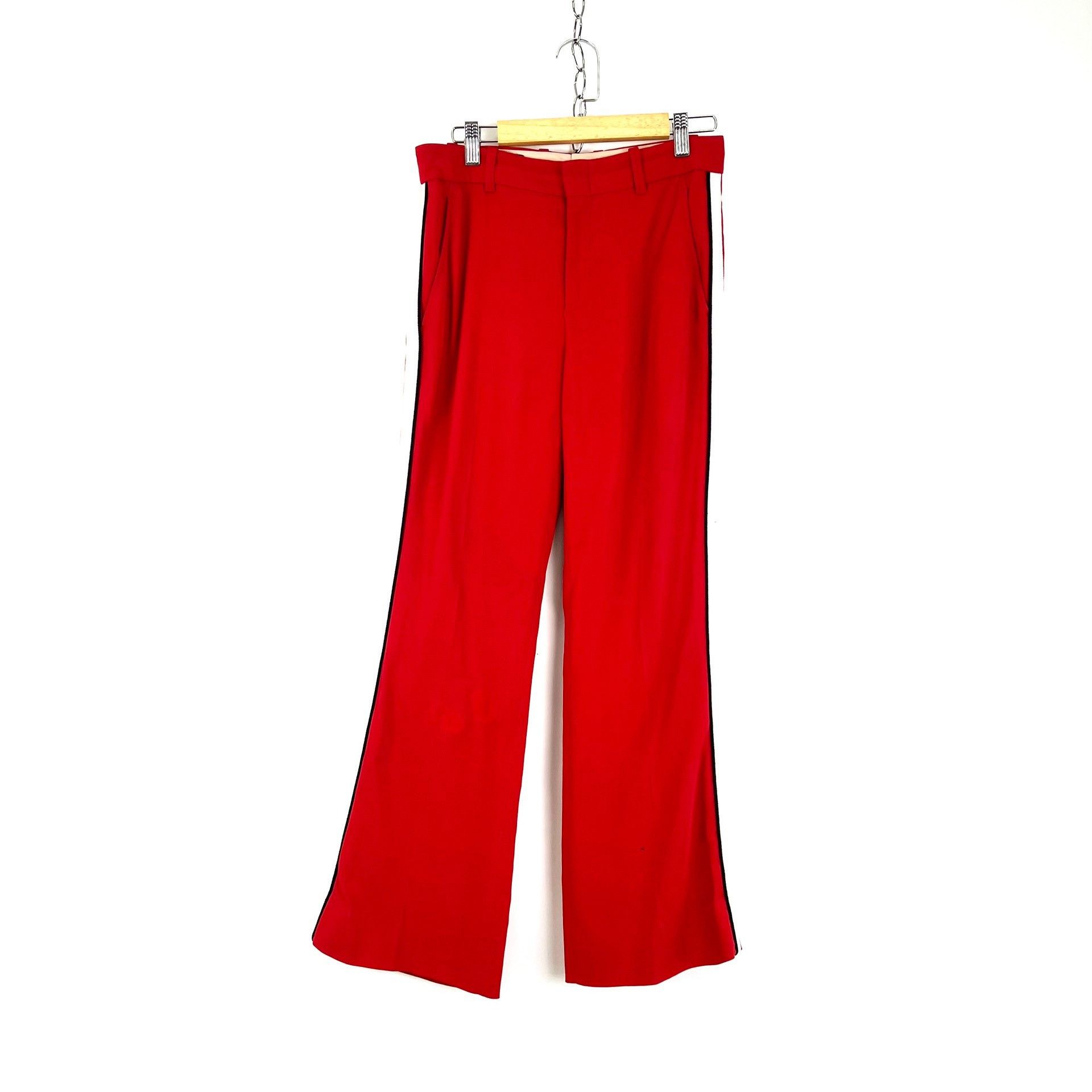 Gucci Gucci Red Side Stripe Straight-Leg Pants Size US 28 / EU 44 - 1 Thumbnail