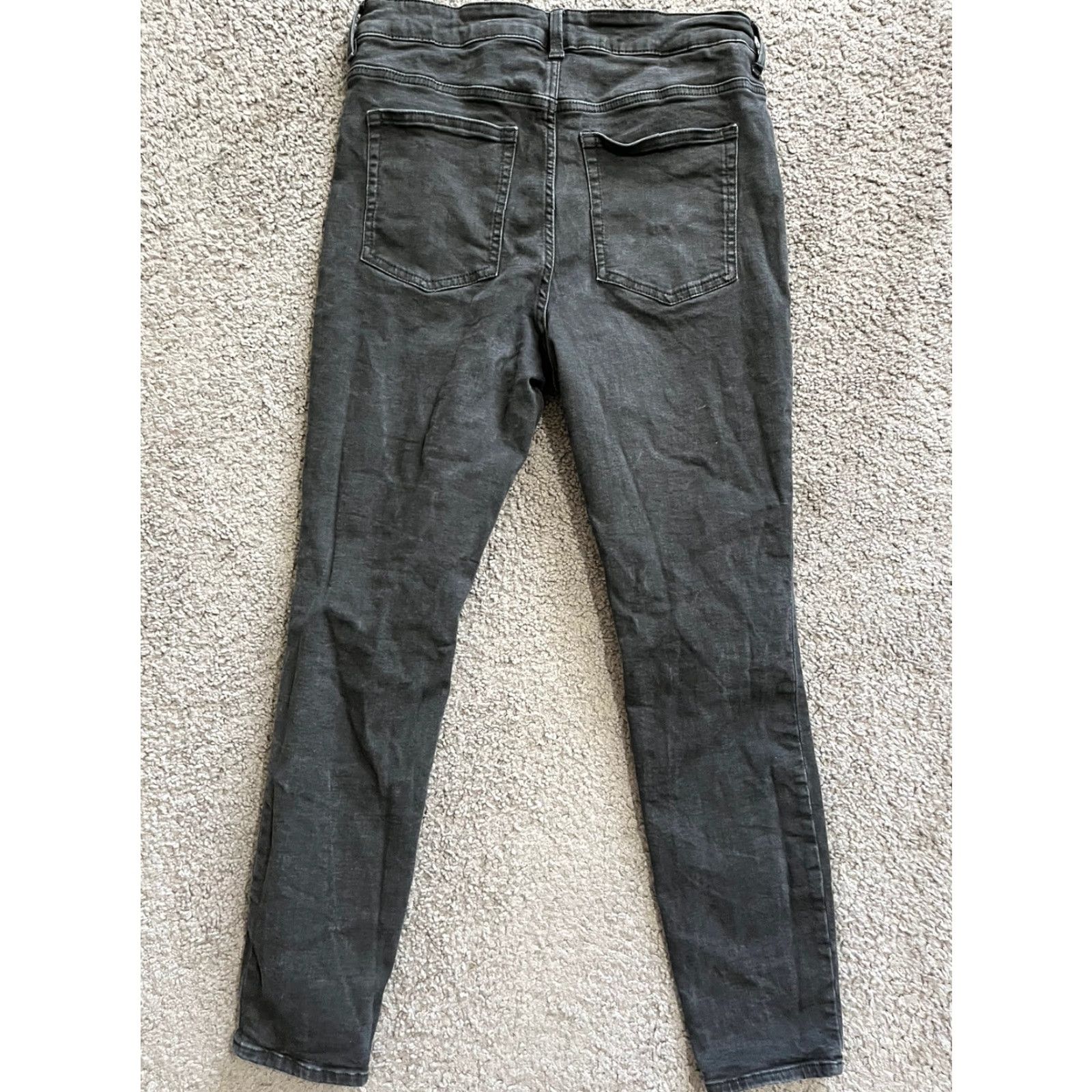 H&M H&M Jeans Skinny Jeggings Black 14 Adult 29in Inseam 5-Pocket Denim Stretch Womens Size 36" / US 14 / IT 50 - 3 Thumbnail