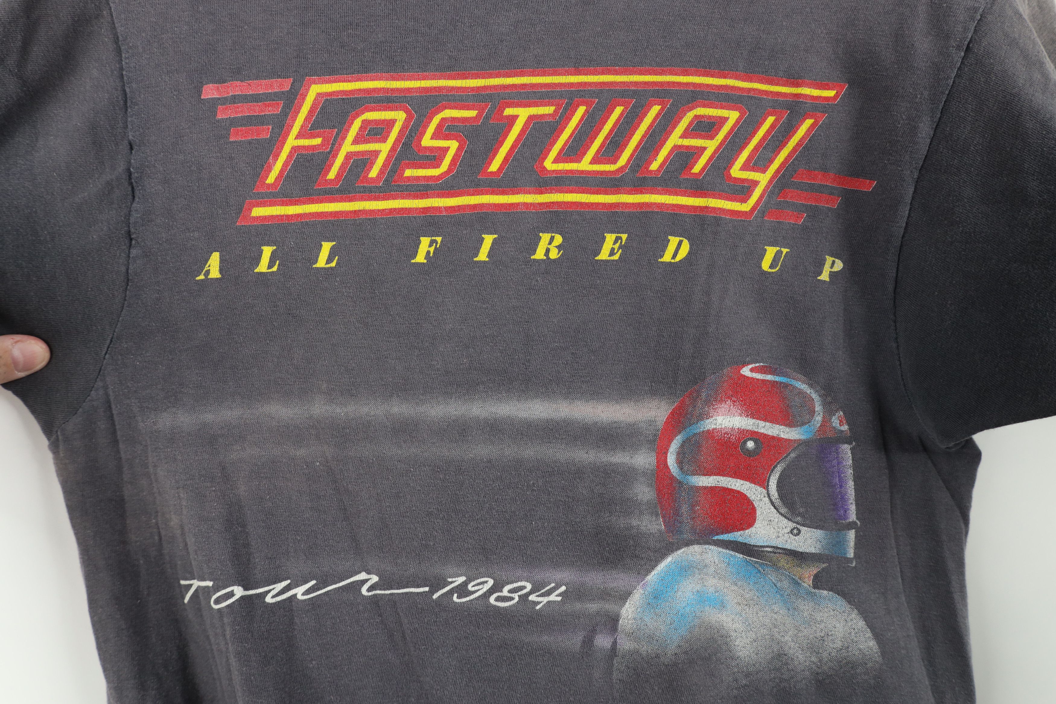 Vintage Vintage 80s 1984 All Fired Up Tour Fastway Band T-Shirt USA Size US S / EU 44-46 / 1 - 4 Thumbnail