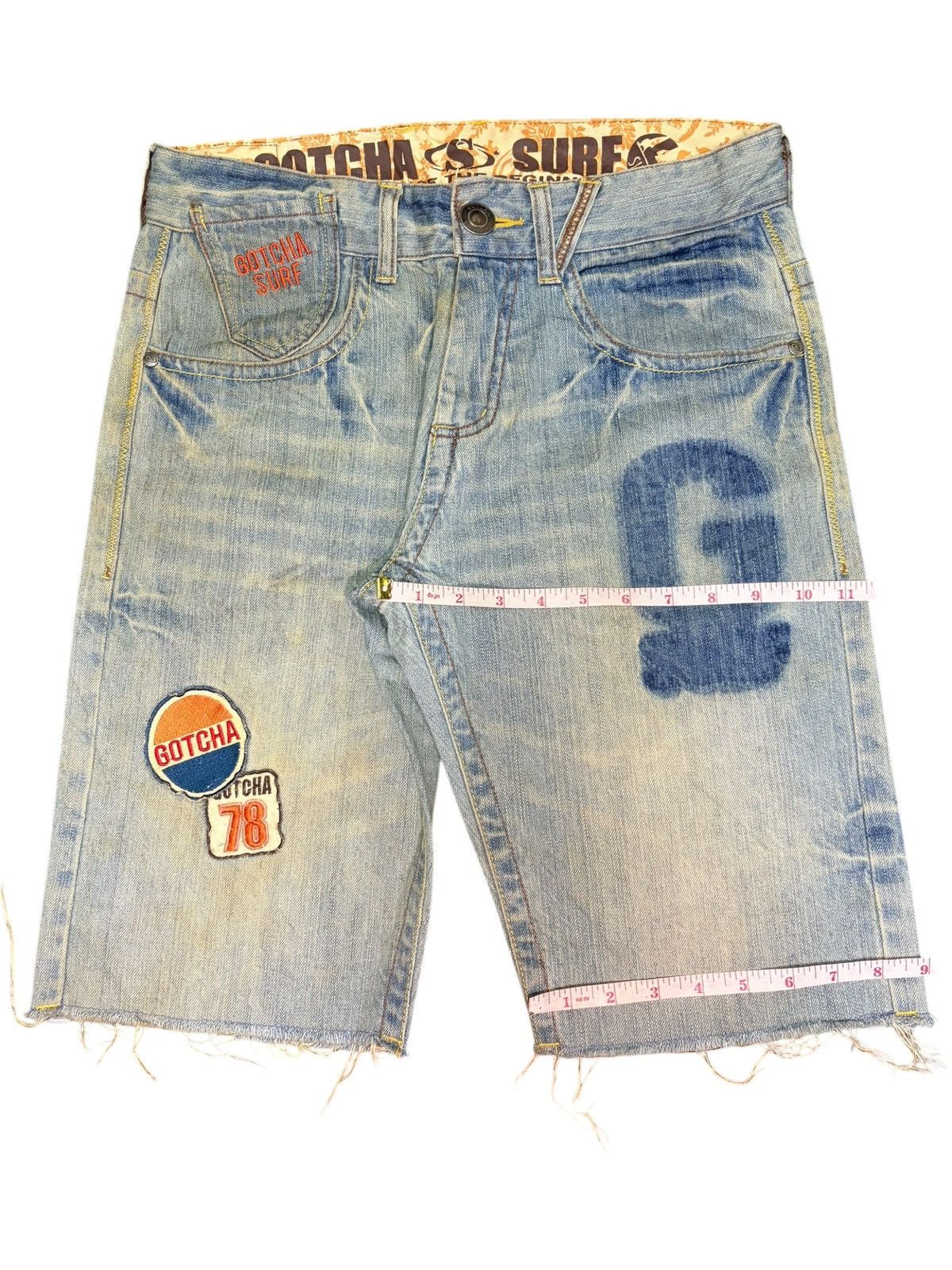 Gotcha Vintage Japanese Brand Mud Wash Distress Jean Shorts Size US 32 / EU 48 - 7 Thumbnail