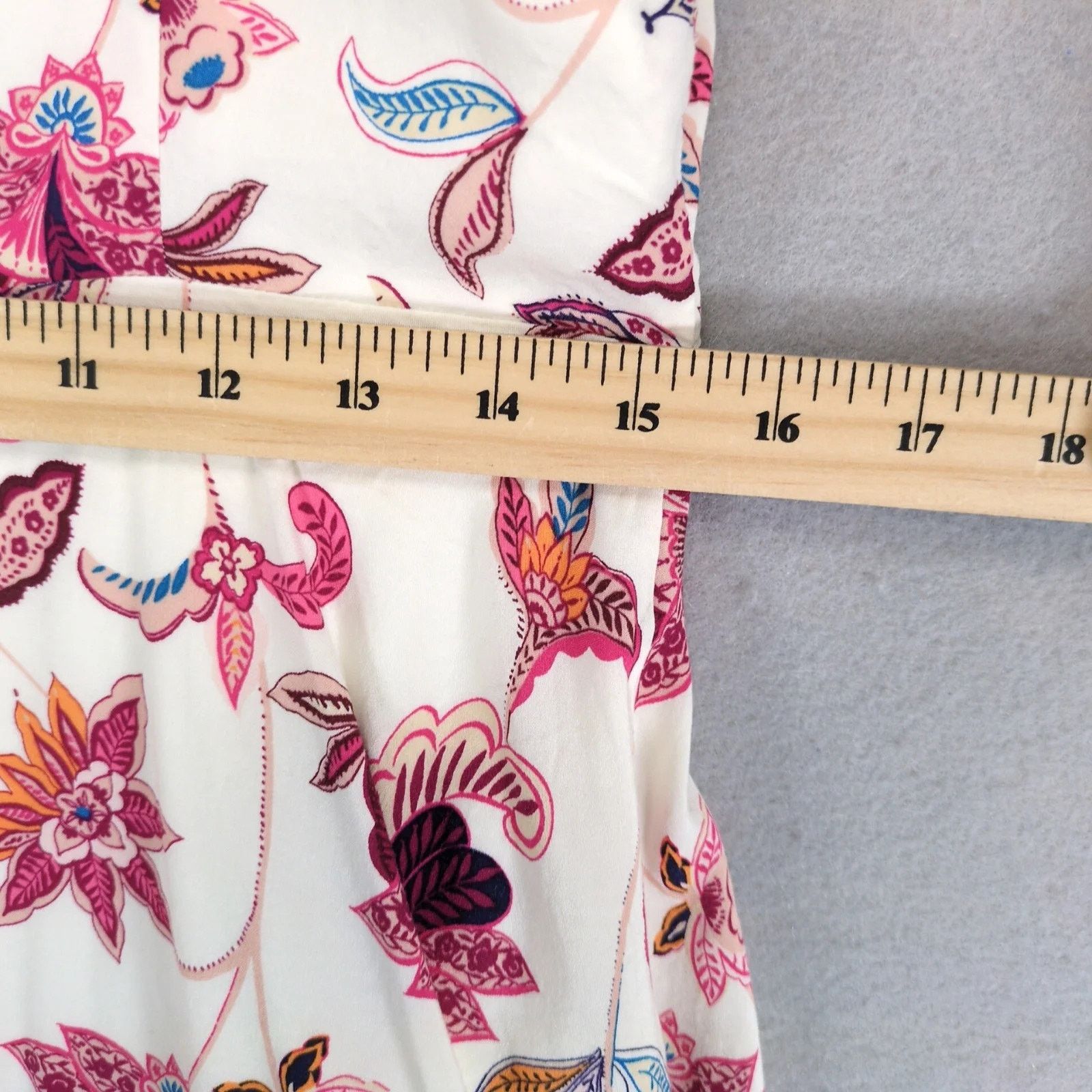 Loft Loft Spaghetti Strap Floral Sun Dress 6 A-Line V-Neck Flowy Size M / US 6-8 / IT 42-44 - 6 Thumbnail