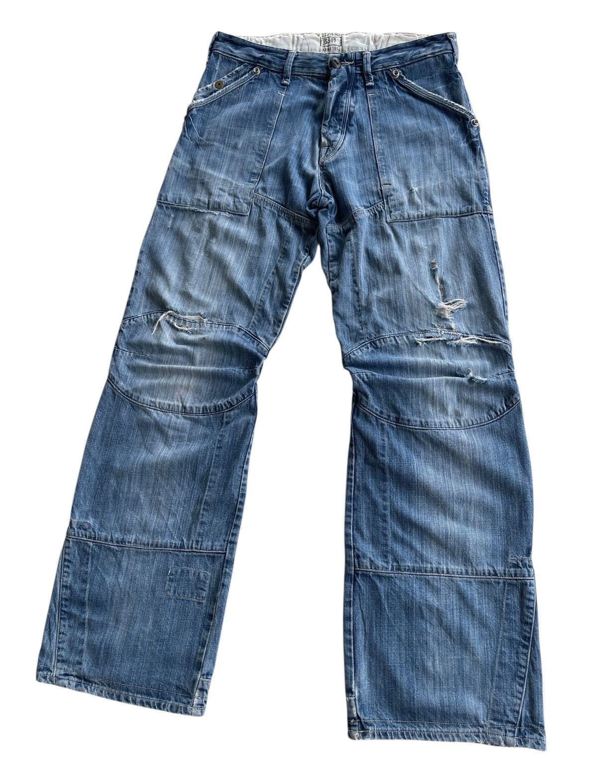 G-Star G-star Raw 3301 Distressed Flared Denim Size US 32 / EU 48 - 5 Thumbnail